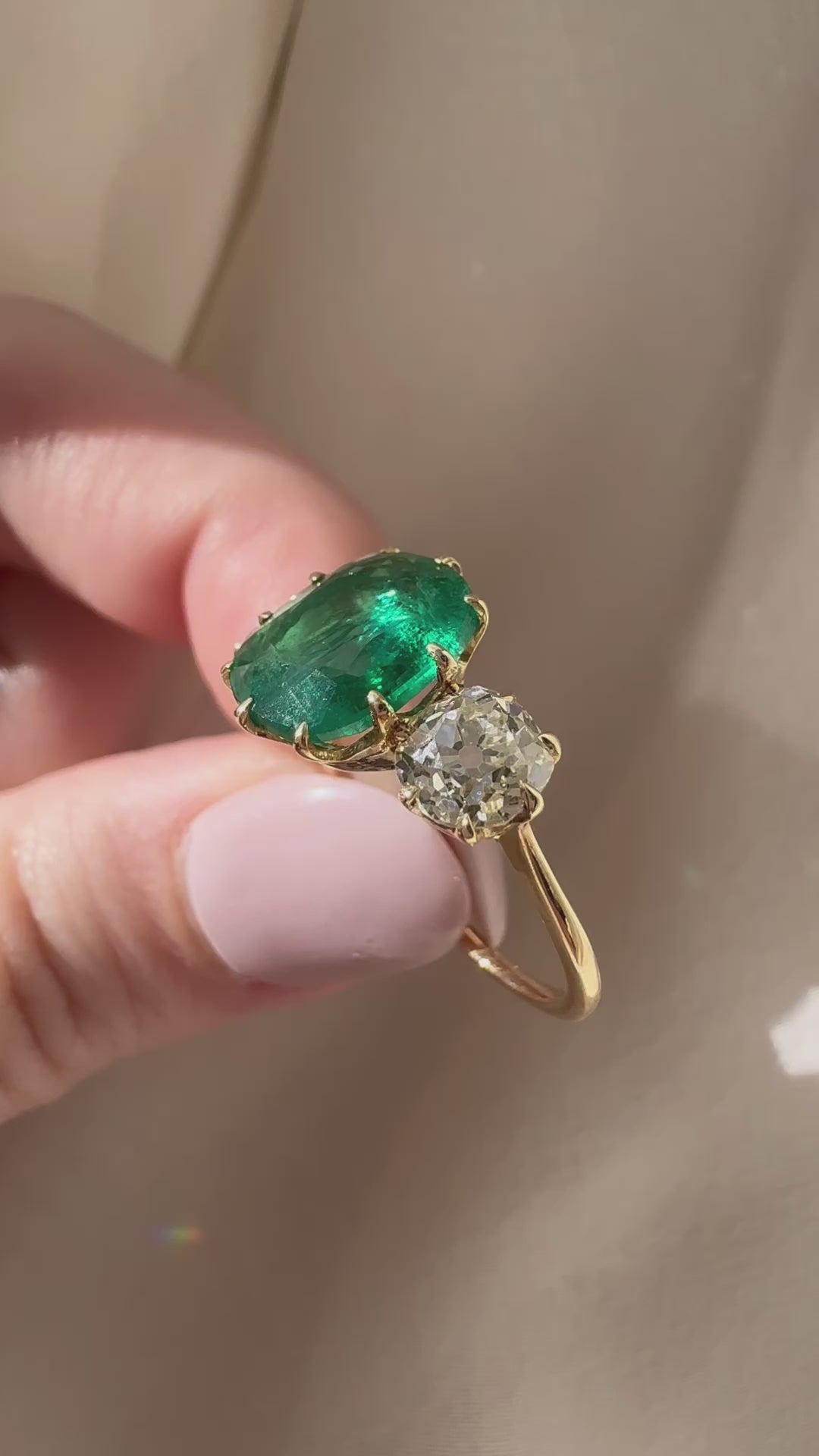 diamond in yellow gold setting