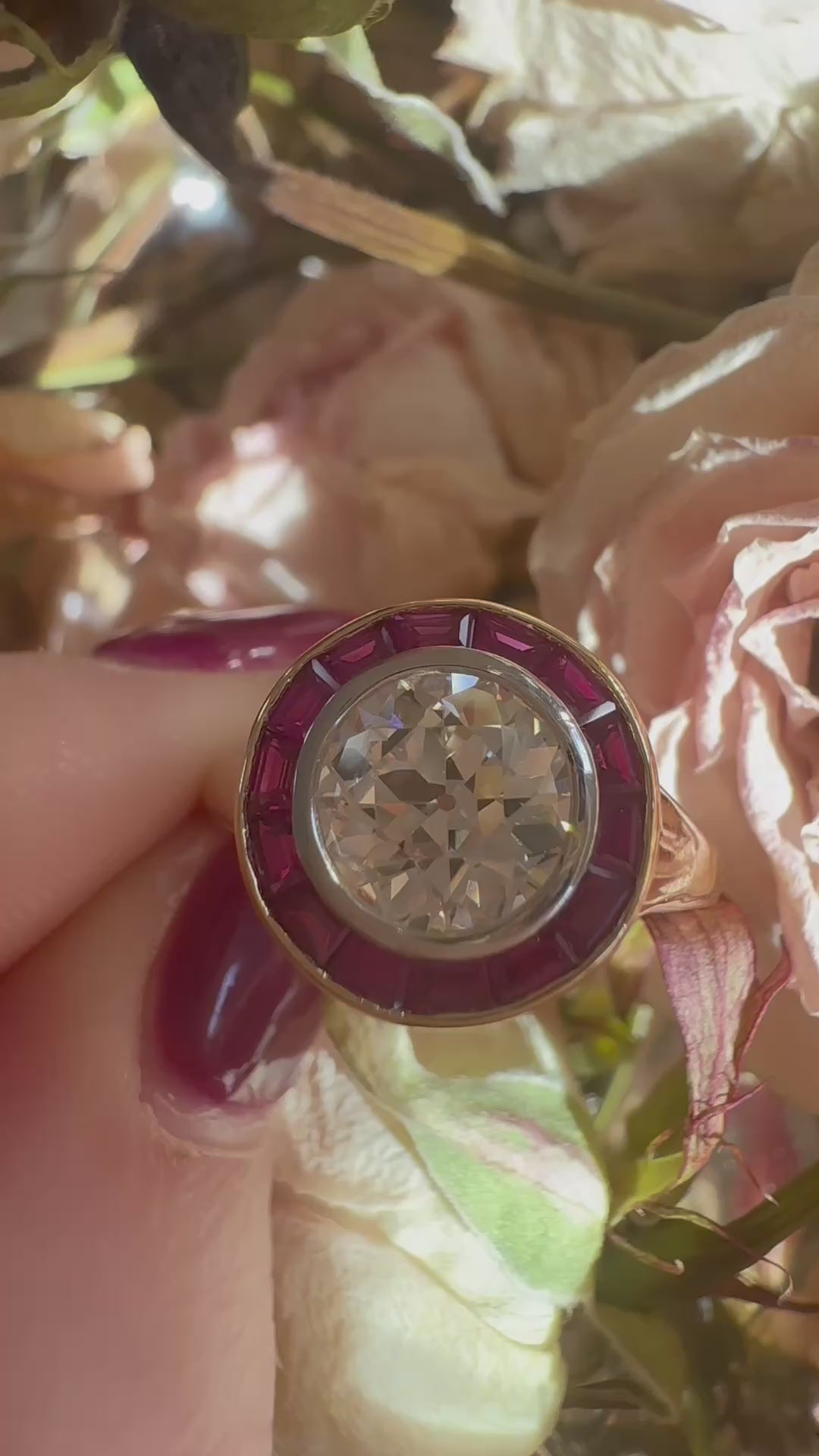 Solitaire Old European cut diamond Rings