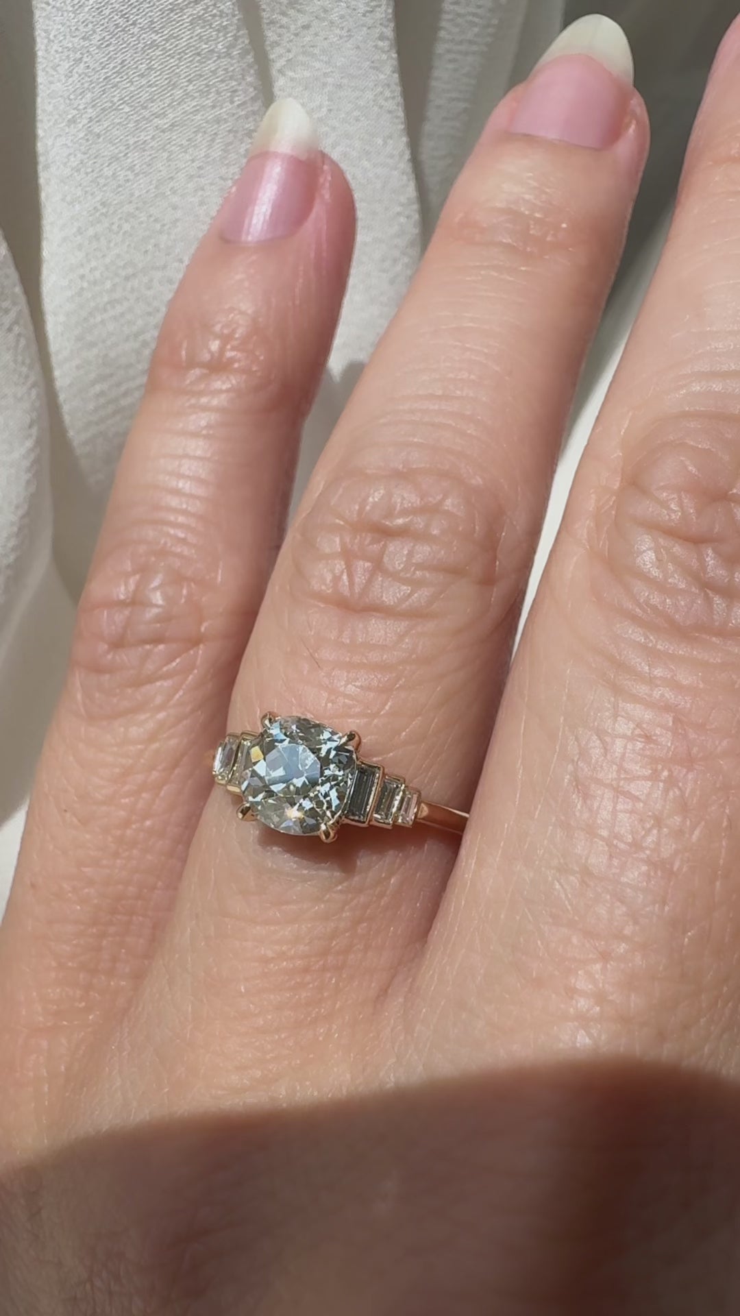 j-k-l color, vs clarity diamond in yellow gold setting