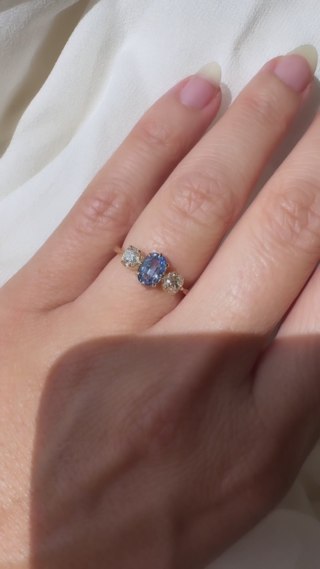 diamond in yellow gold setting