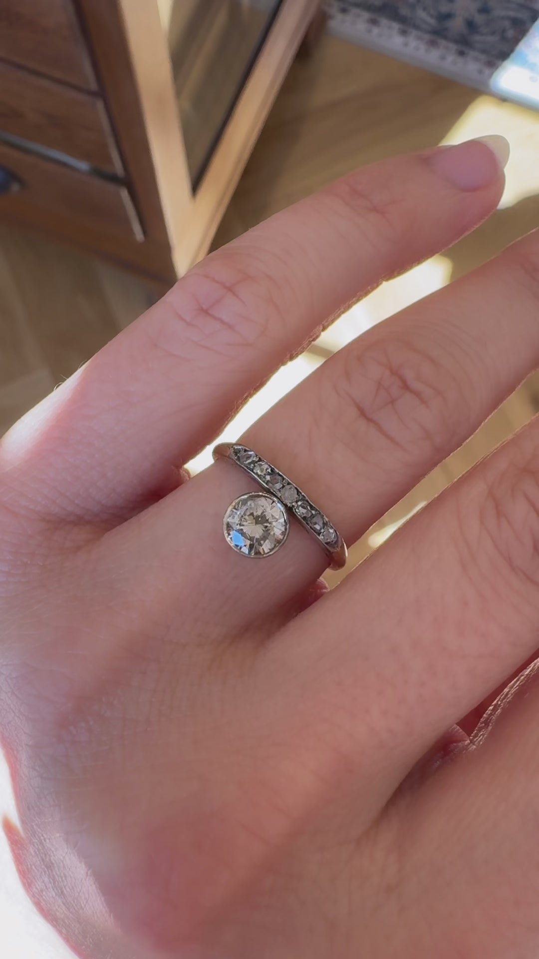 Solitaire Old European cut diamond Rings