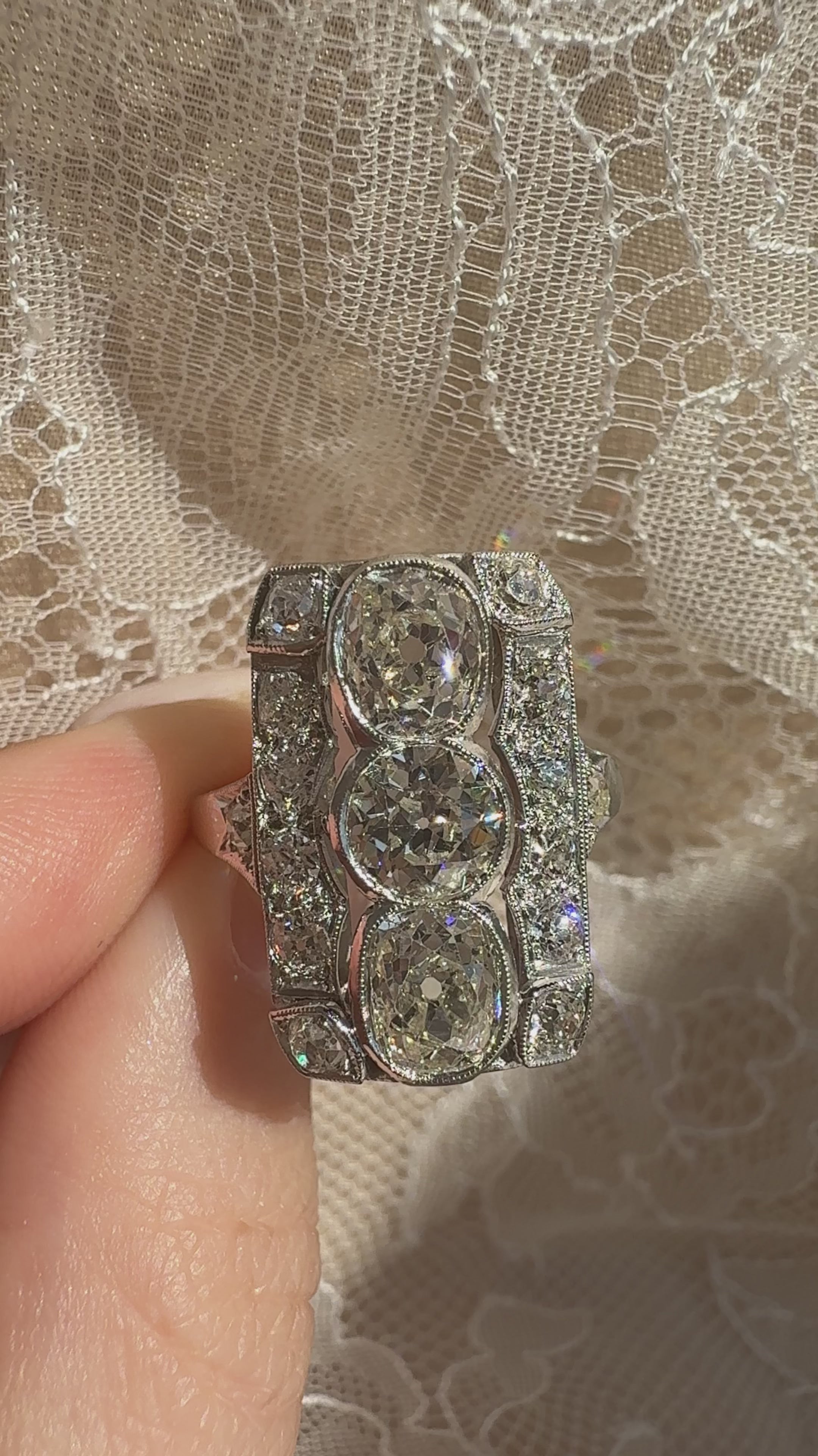 j-k-l color, vs clarity diamond in platinum setting