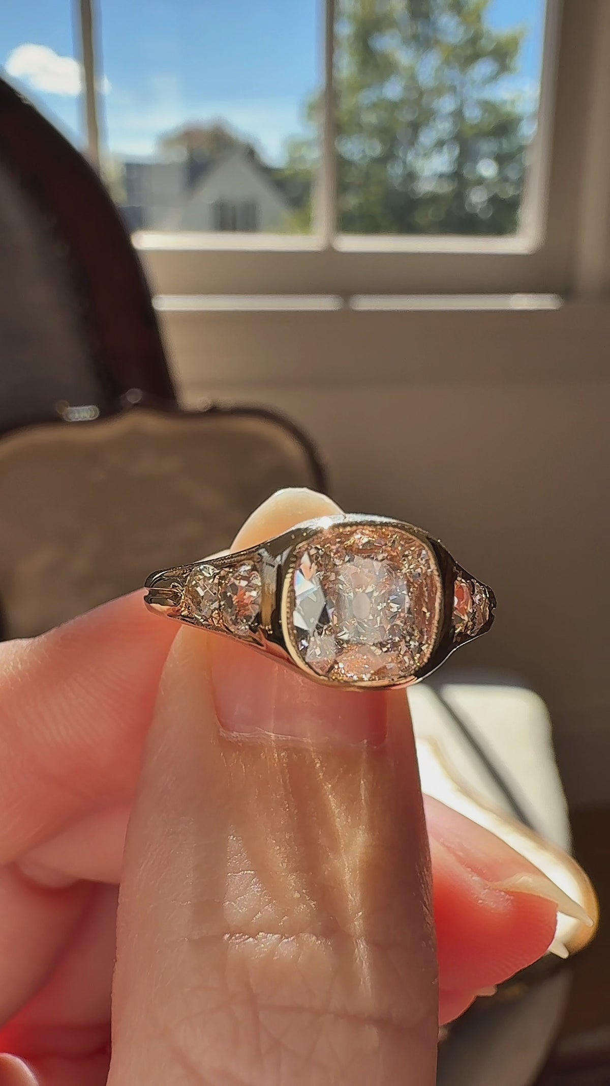 Old Mine cut diamond Engagement Rings
