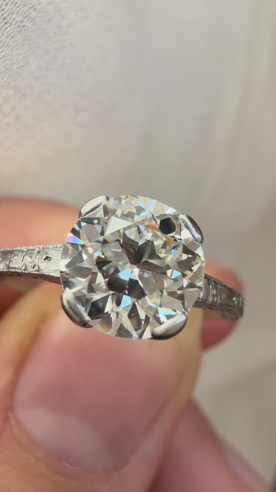 Band Solitaire Transitional cut diamond Rings