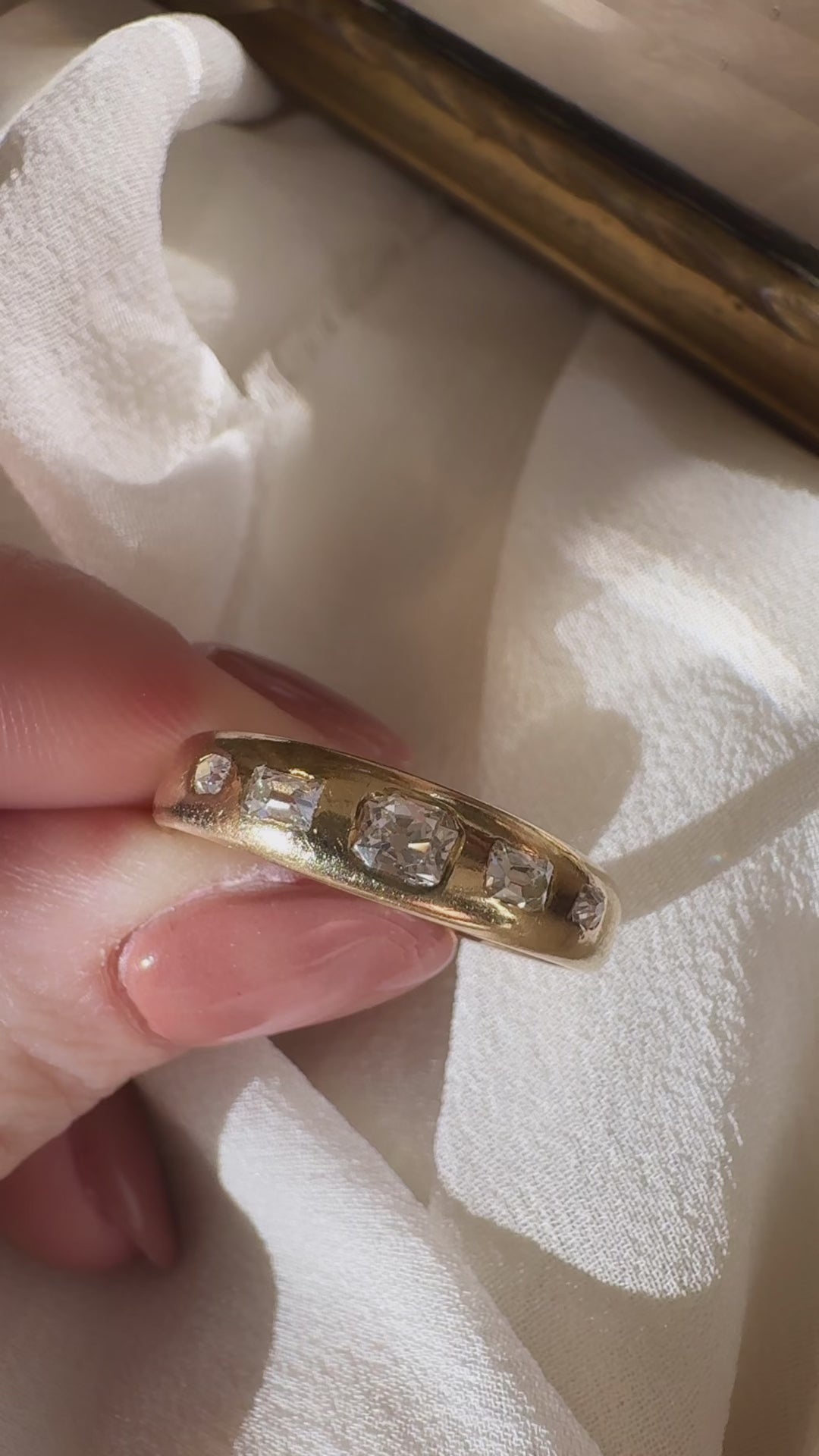 diamond in yellow gold setting