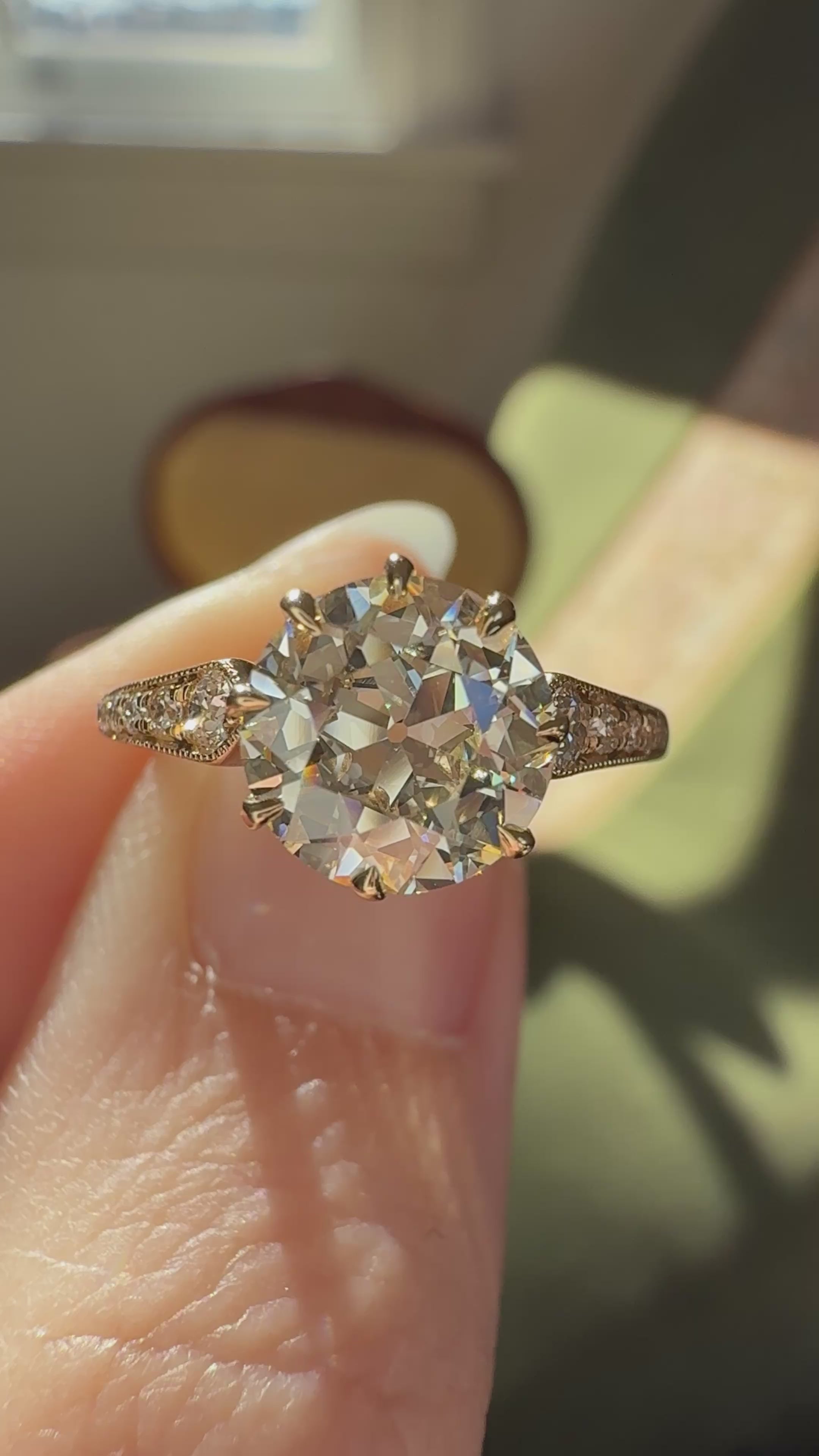 Old European cut diamond Rings