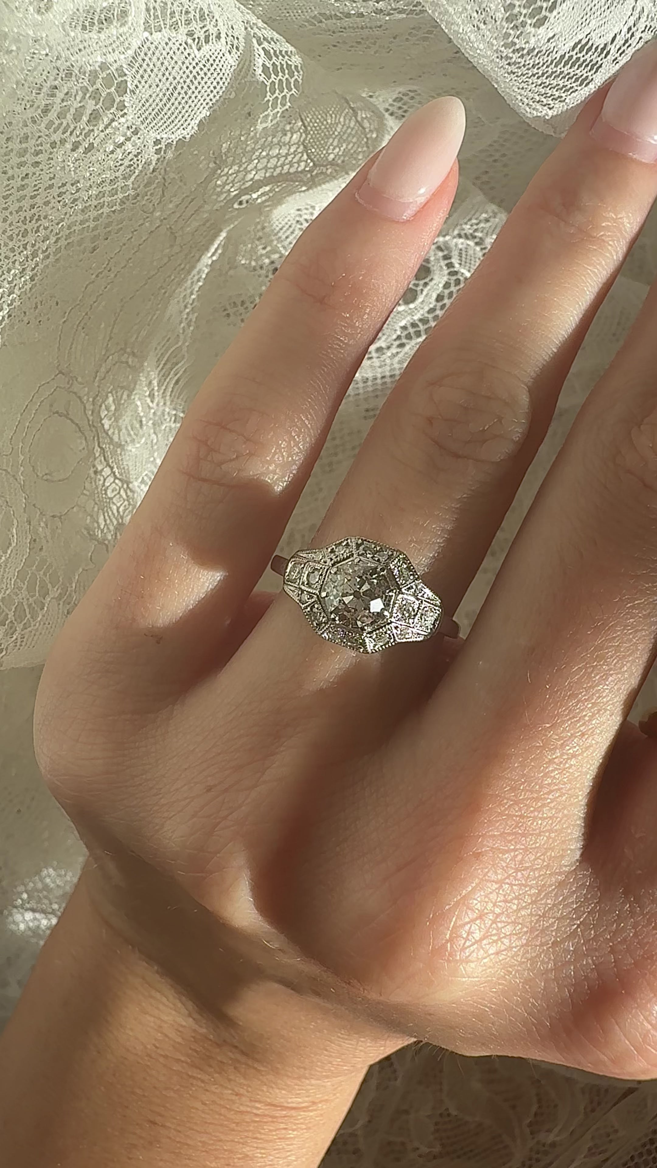 Old European cut diamond Rings