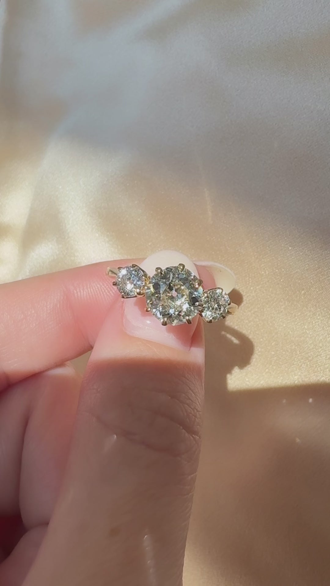 Solitaire Old European cut diamond Rings