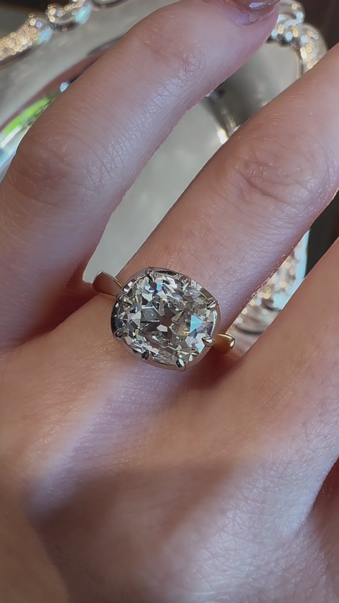 4-5 Carats vintage engagement ring