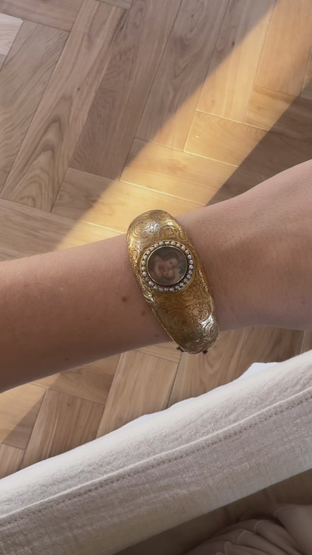 in yellow gold setting