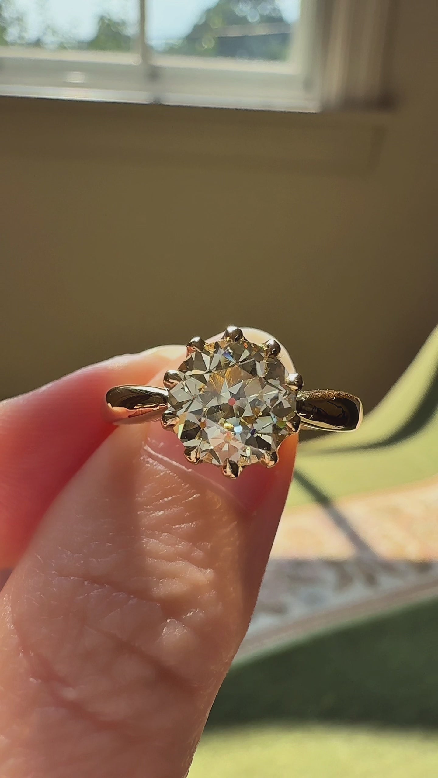 Old European cut diamond Engagement Rings