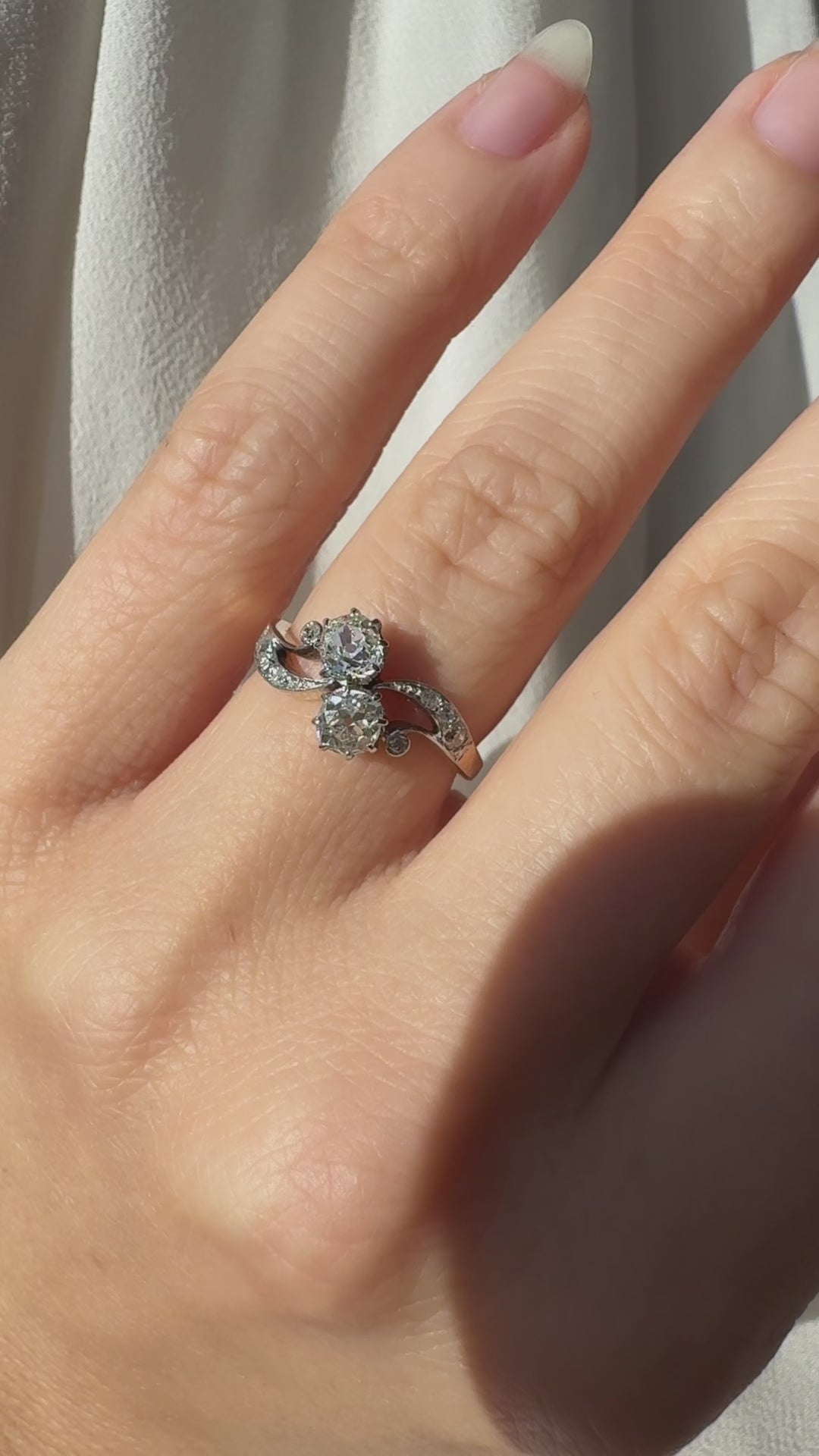 Solitaire Old Mine cut diamond Rings