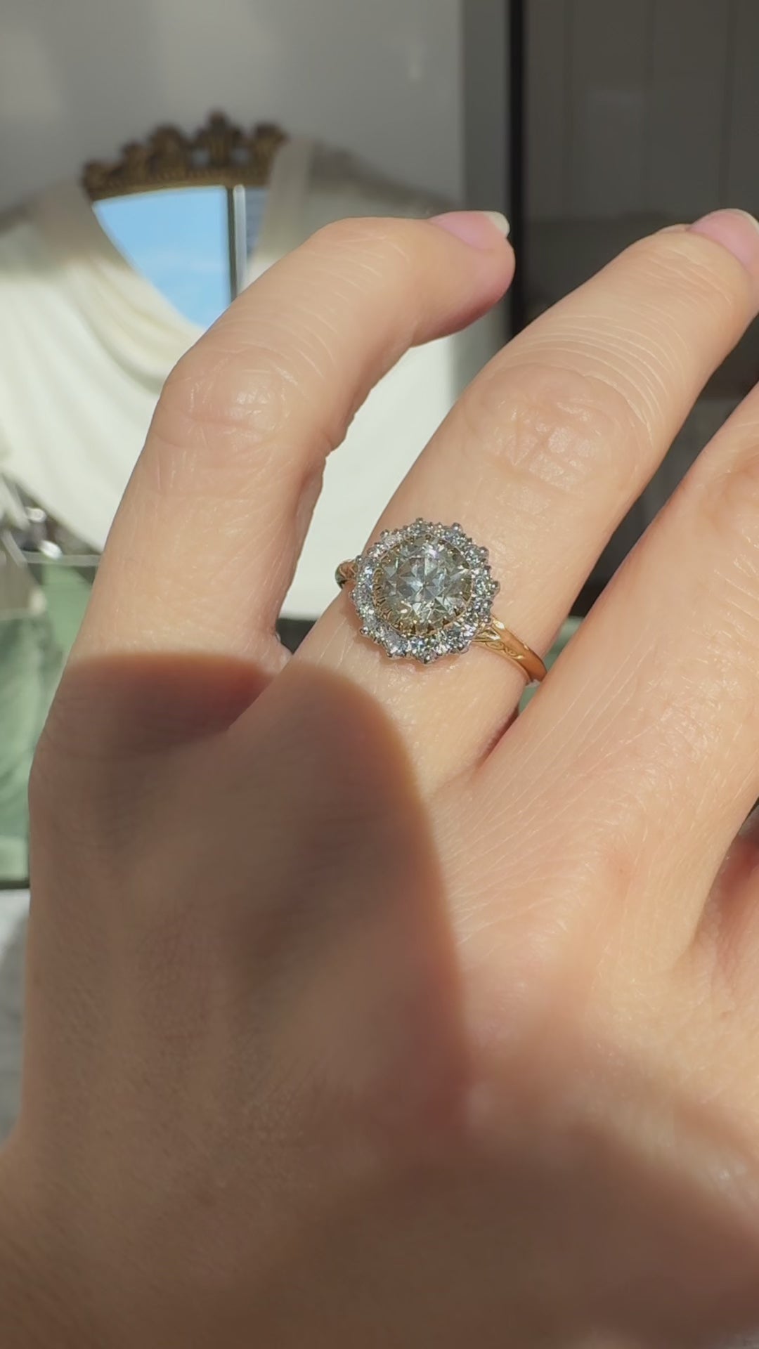 Transitional cut diamond Rings