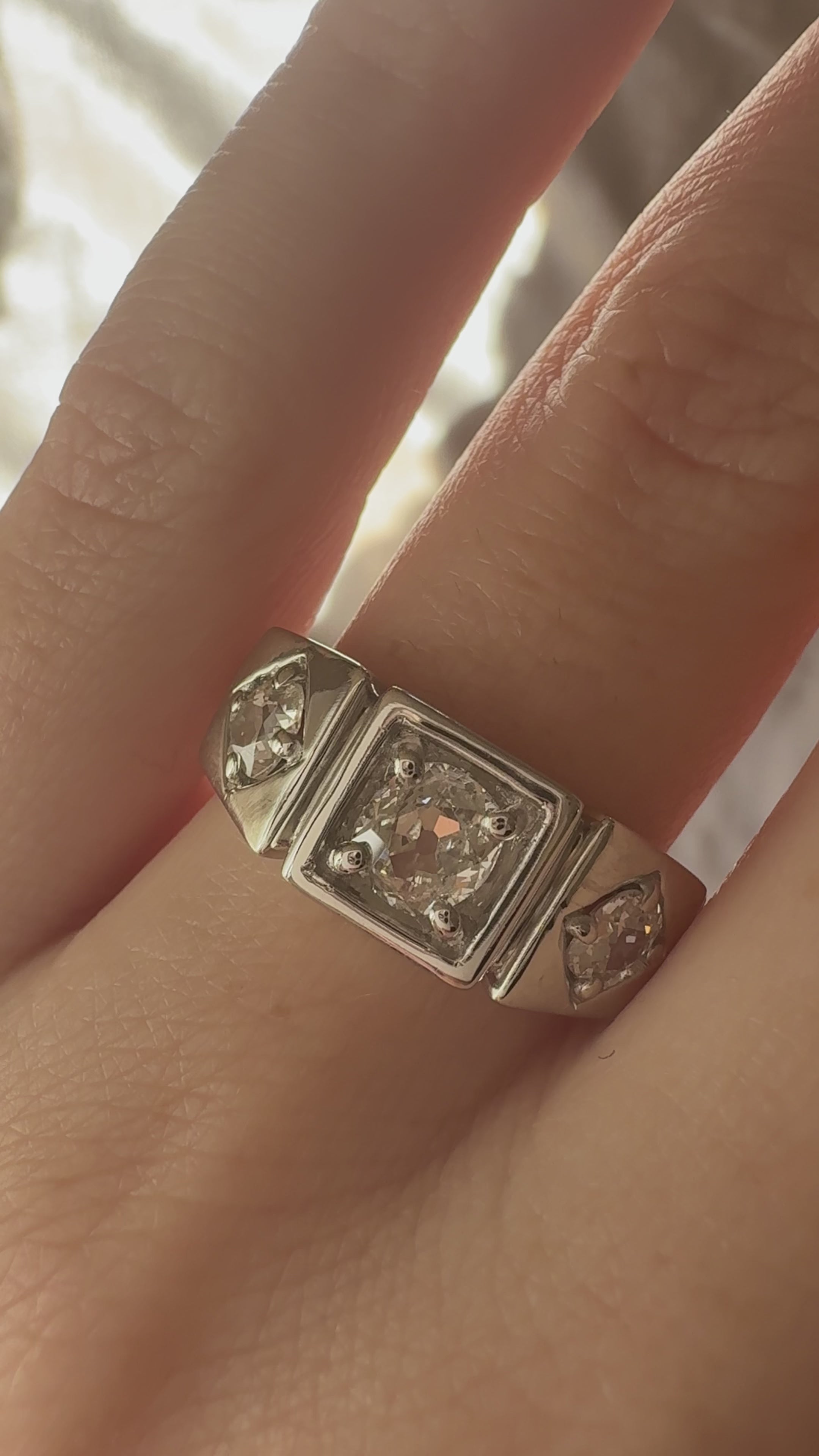  videos and images of vintage Rings-Old Mine cut diamond Rings