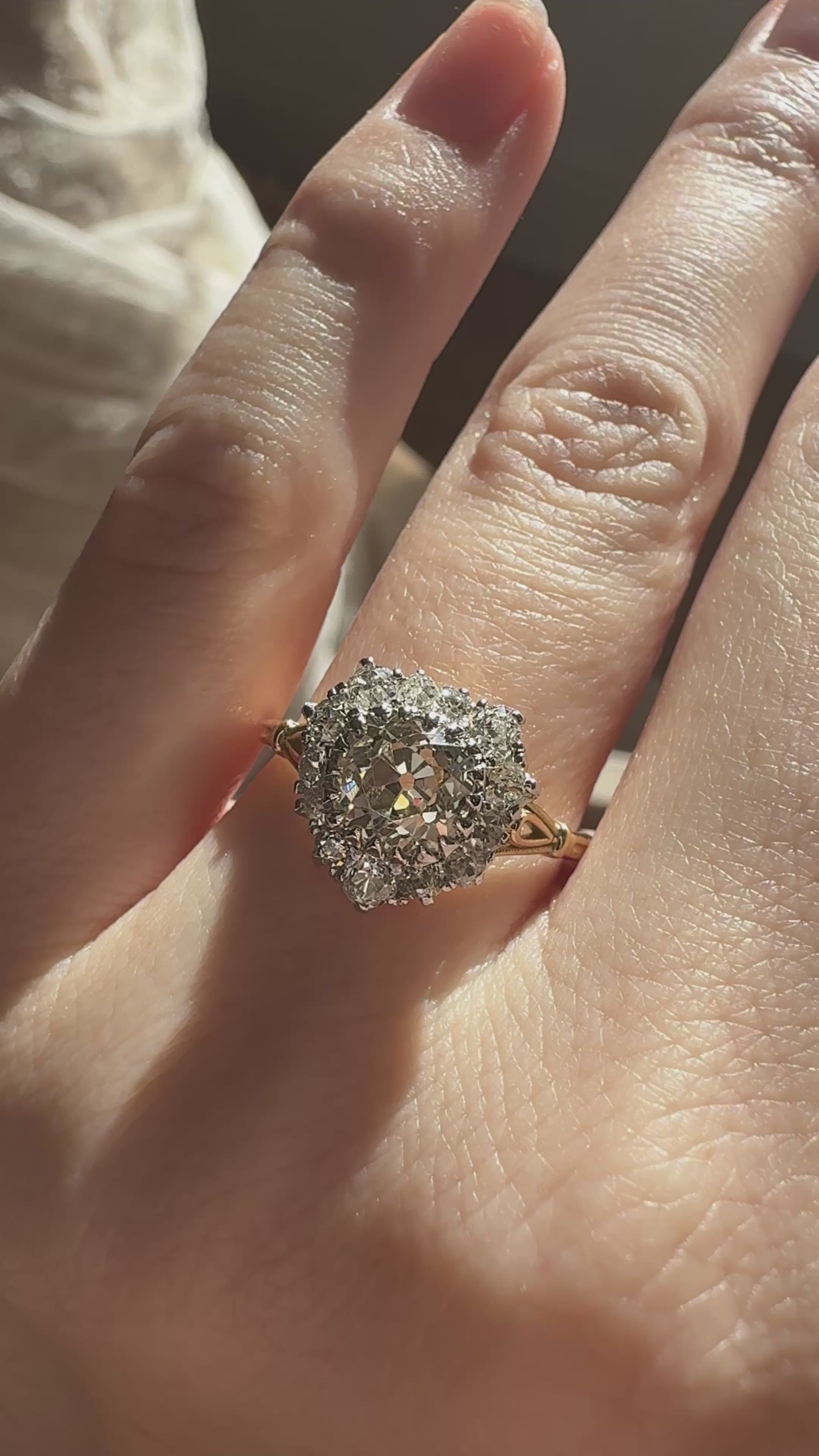  videos and images of vintage Rings-Old Mine cut diamond Rings
