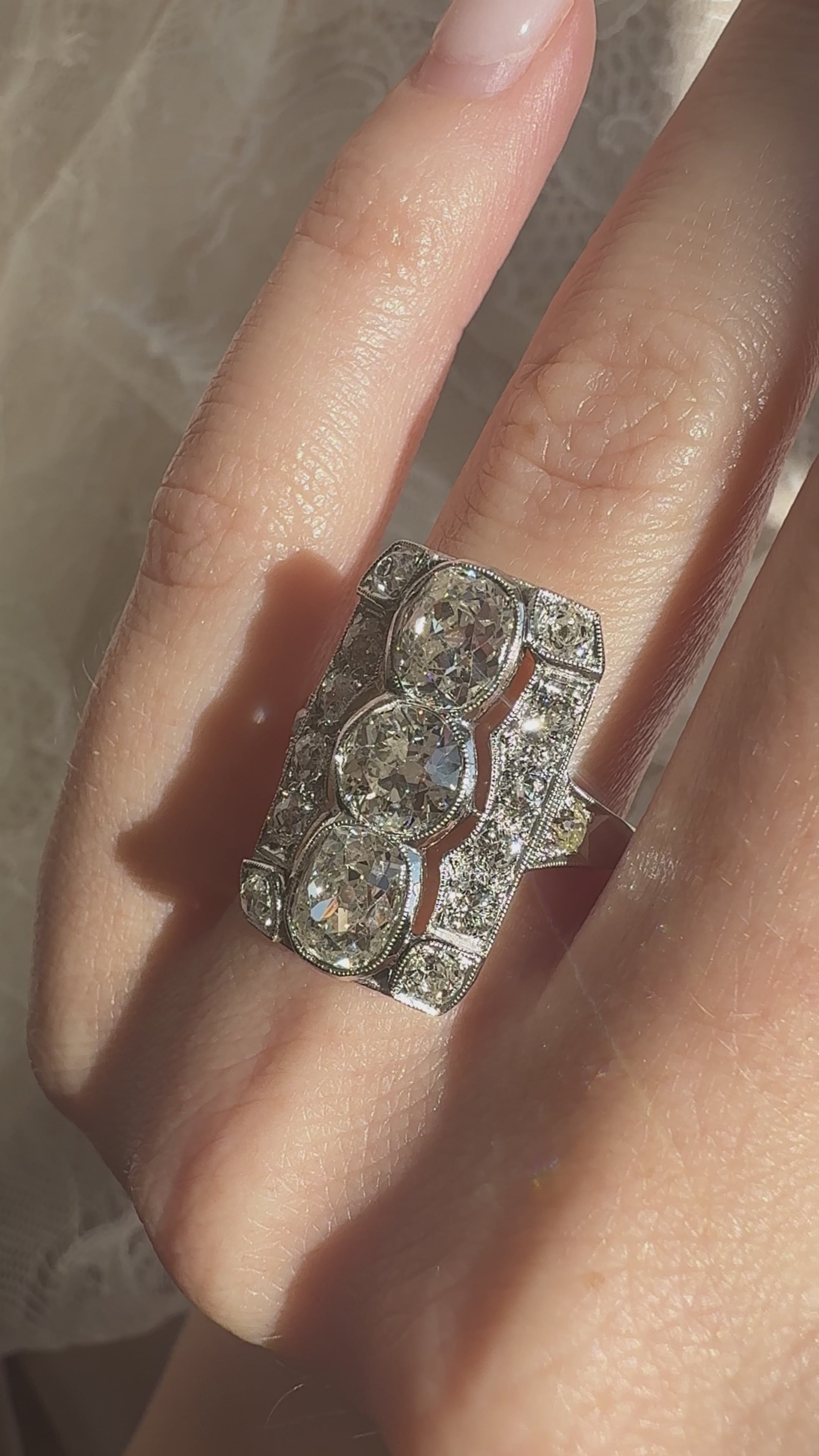 Old European cut diamond Rings