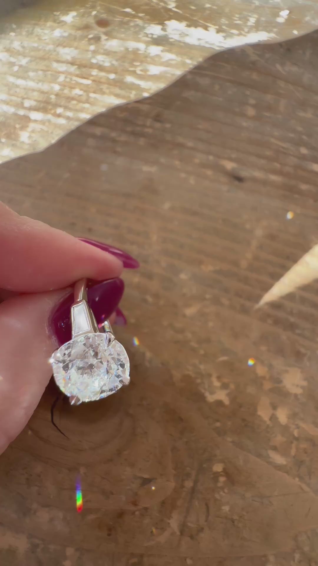 Solitaire Old Mine cut diamond Rings