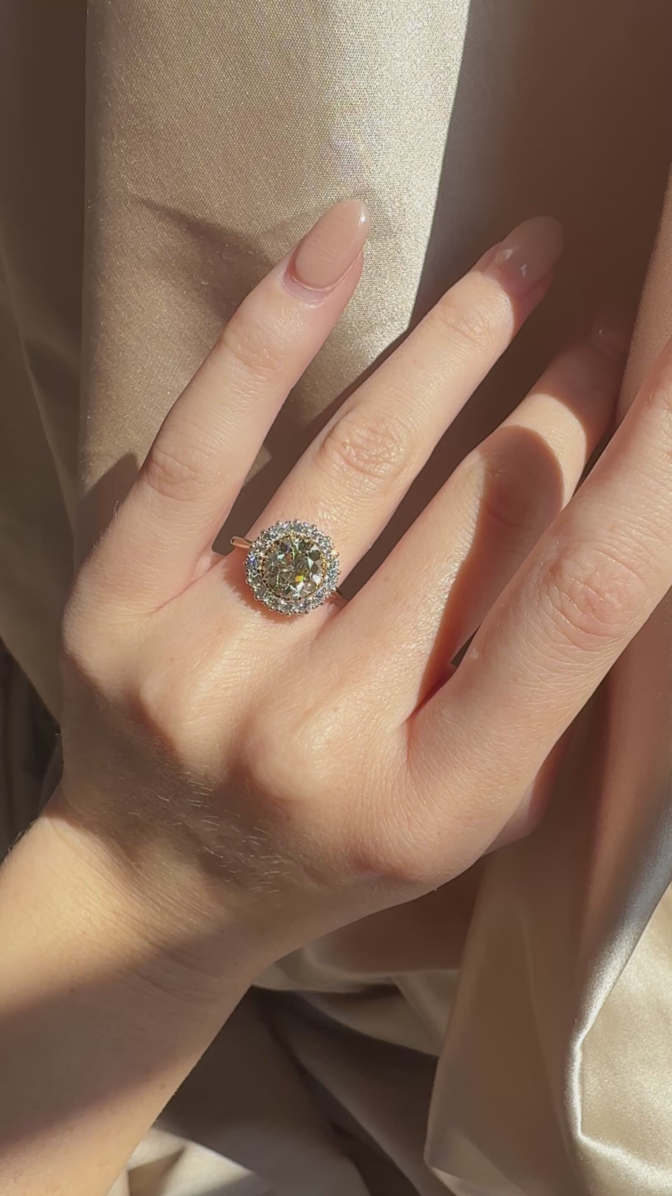  videos and images of vintage Rings-Halo Old European cut diamond Rings