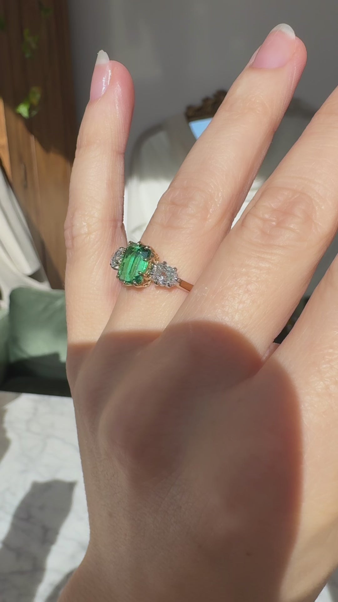 diamond in two-tone setting