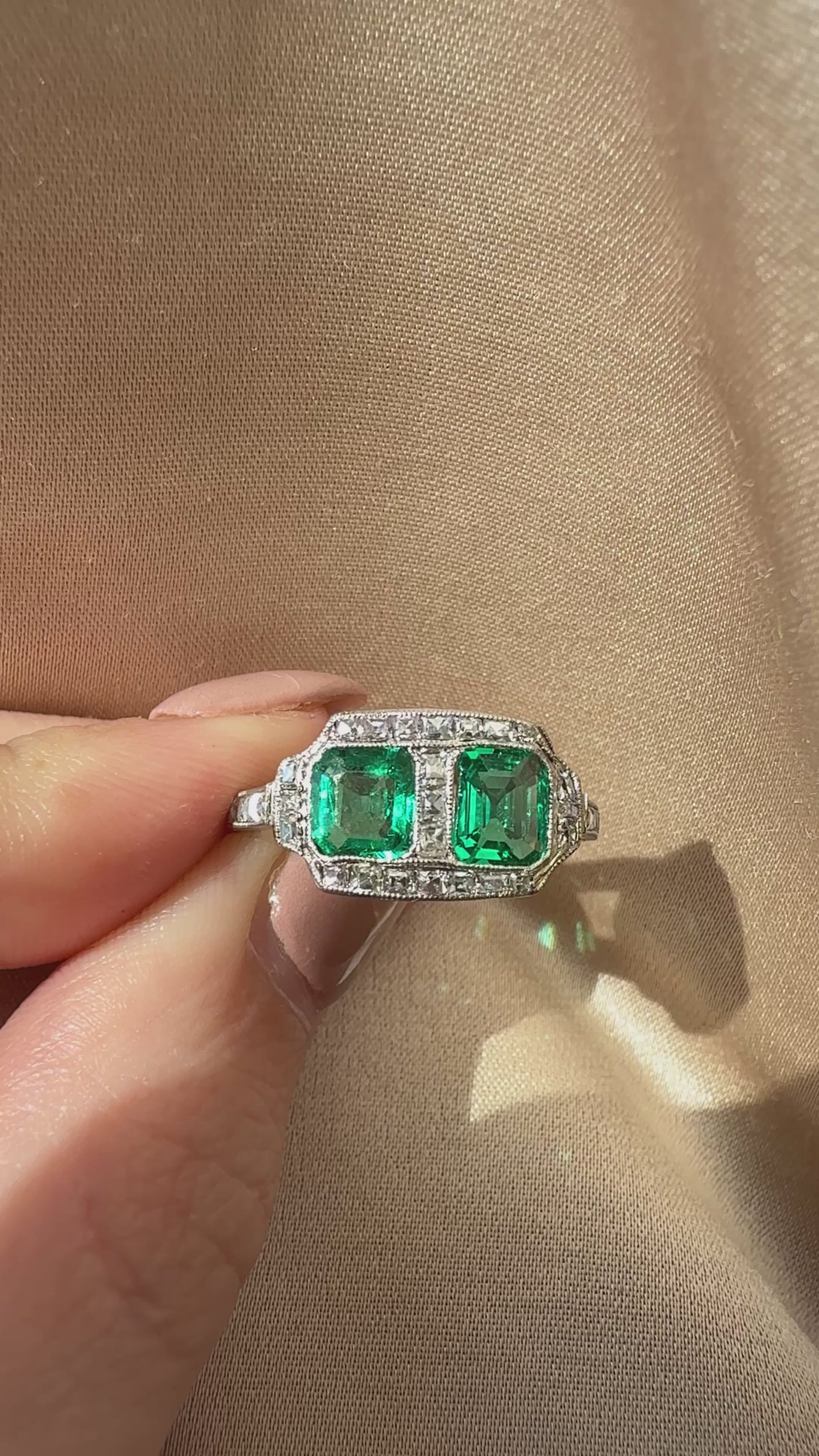 Solitaire Step  cut diamond Rings