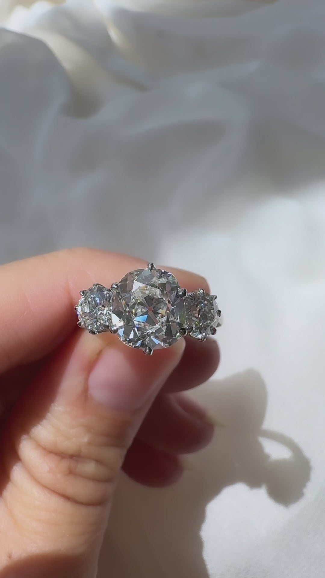 Solitaire Old Mine cut diamond Rings