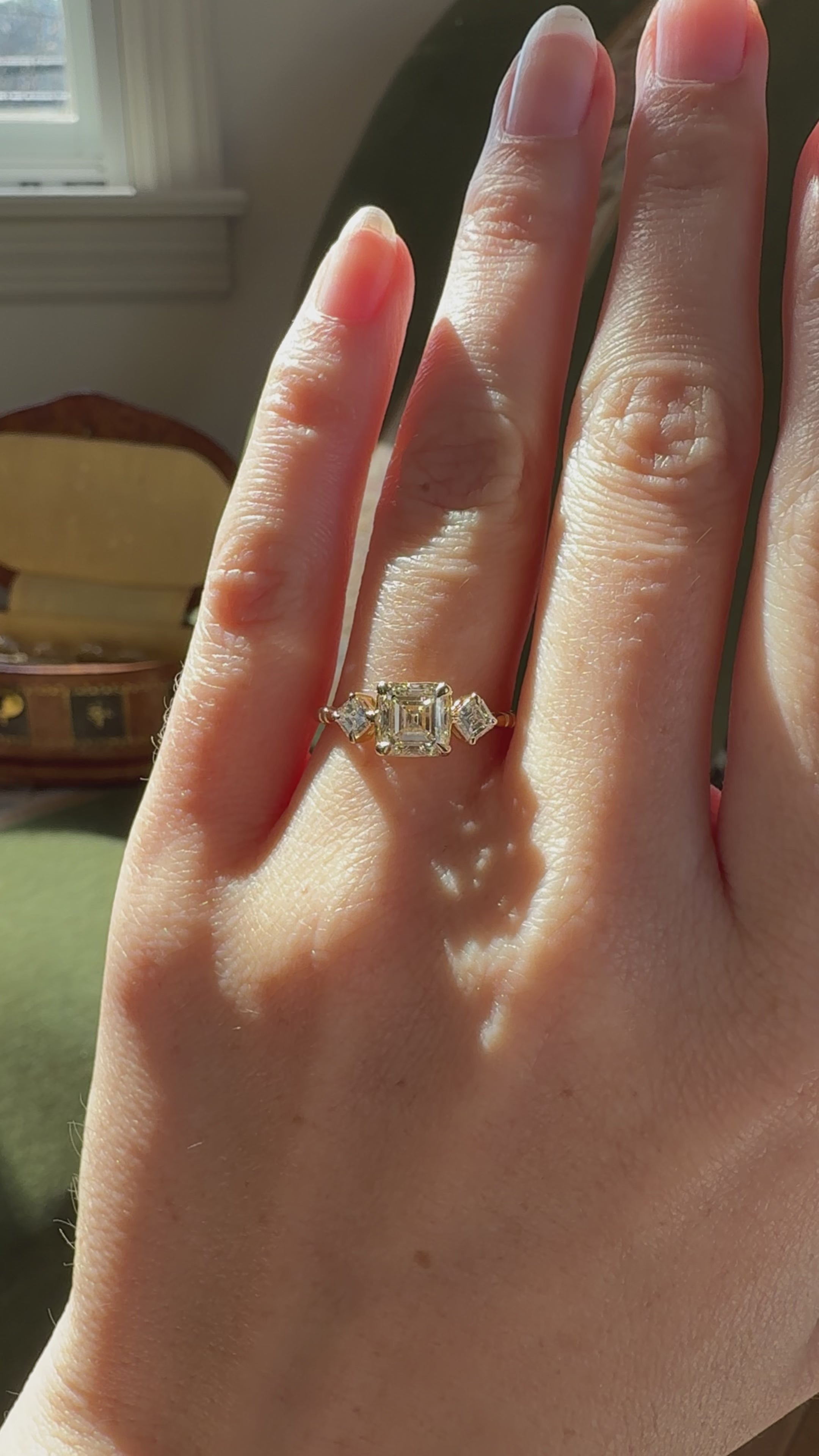  videos and images of vintage Rings-Step  cut diamond Rings