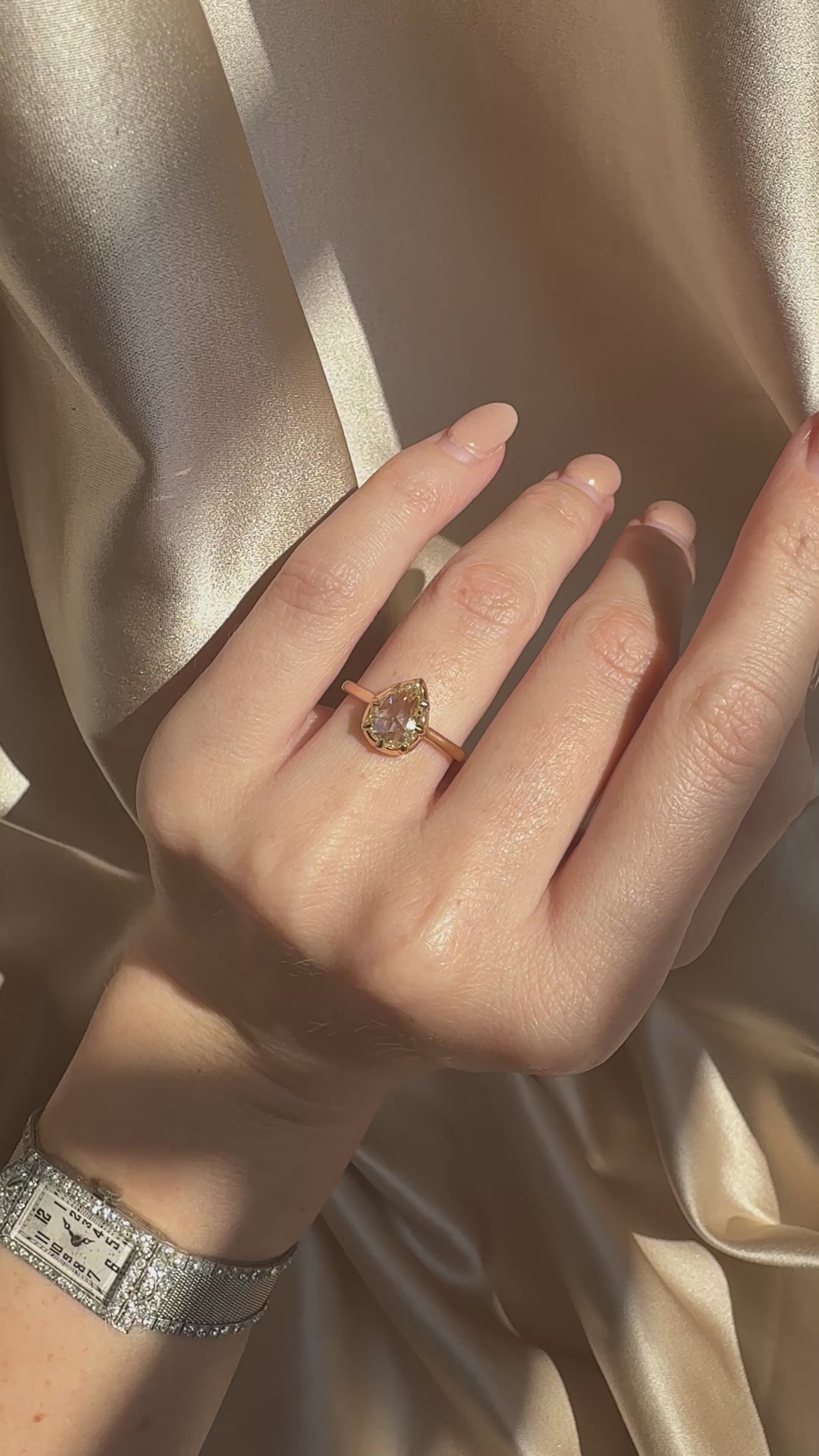 Solitaire Rose cut diamond Rings