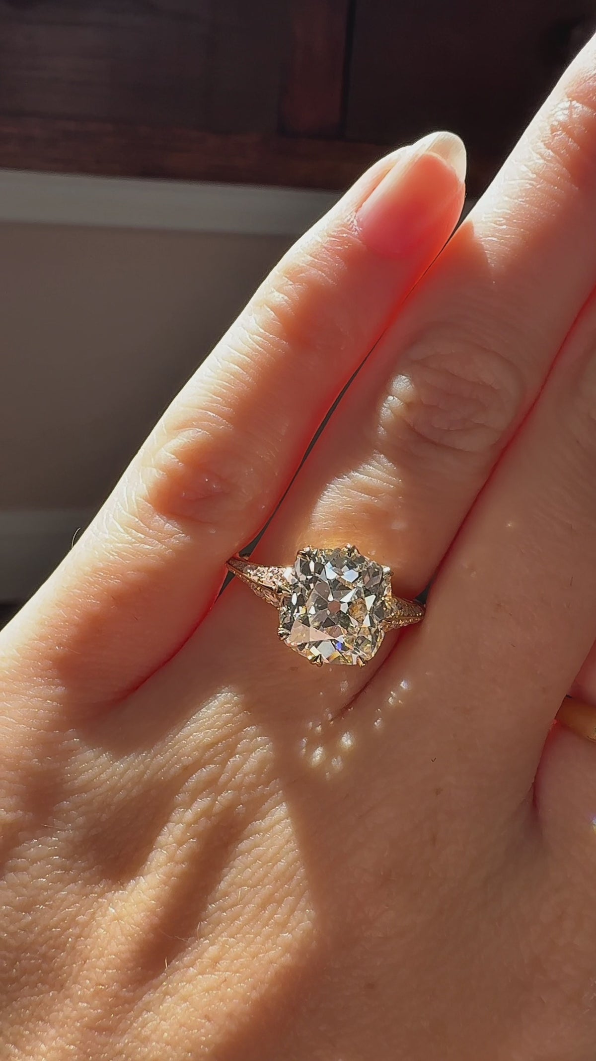  videos and images of vintage Engagement Rings-Old Mine cut diamond Engagement Rings