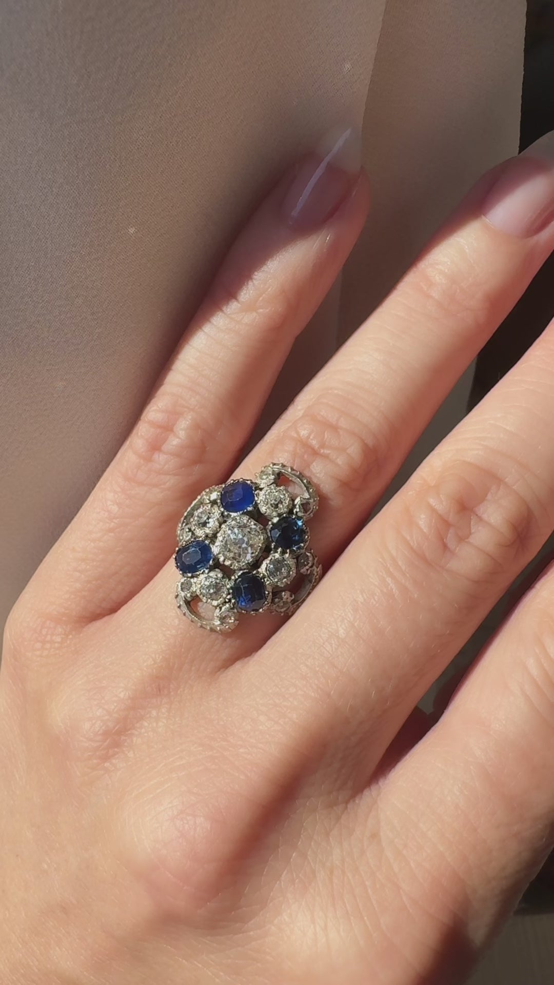  videos and images of vintage Rings-Solitaire Old Mine cut diamond Rings