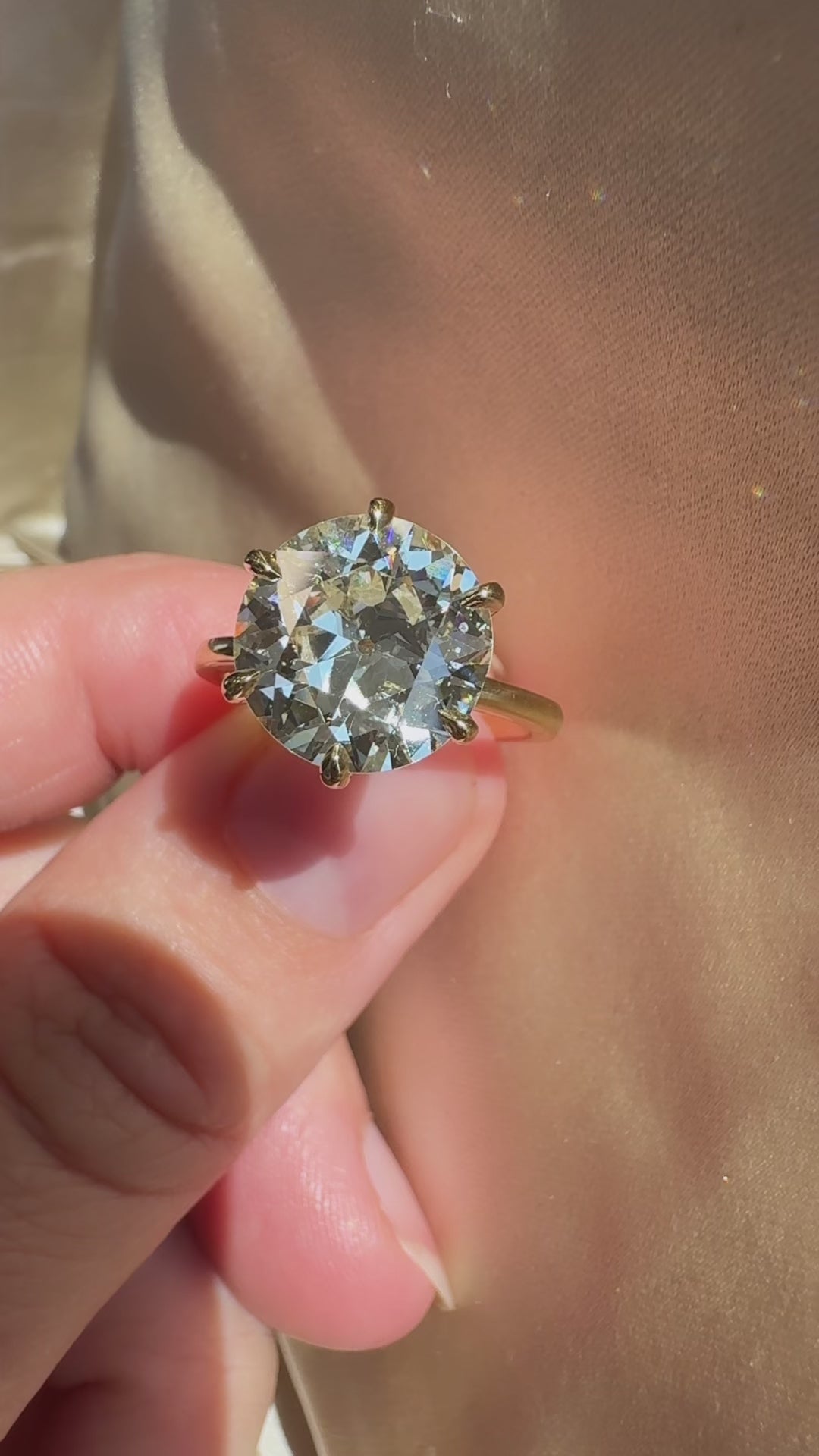 Solitaire Transitional cut diamond Rings