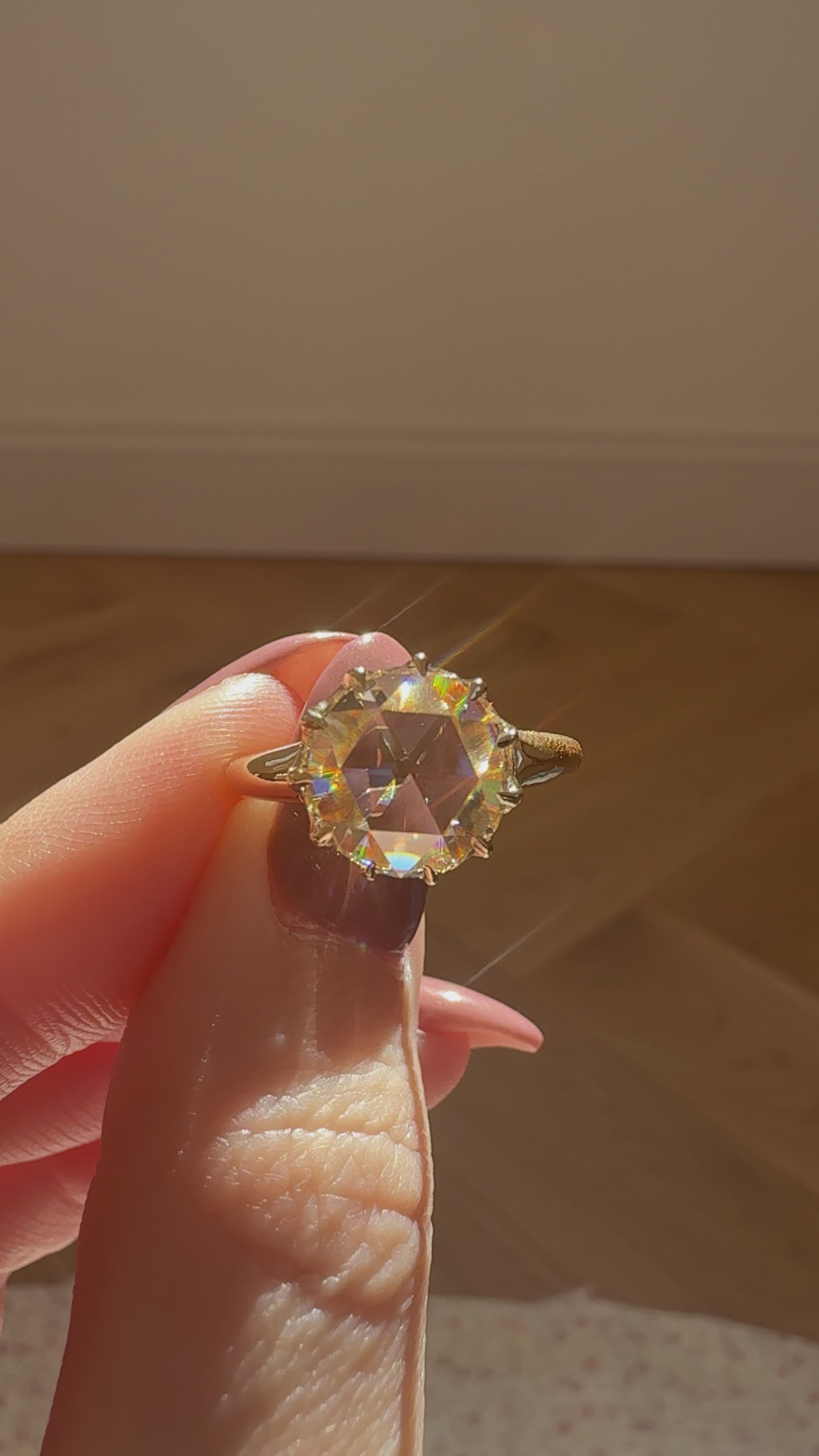 Rose cut diamond Rings