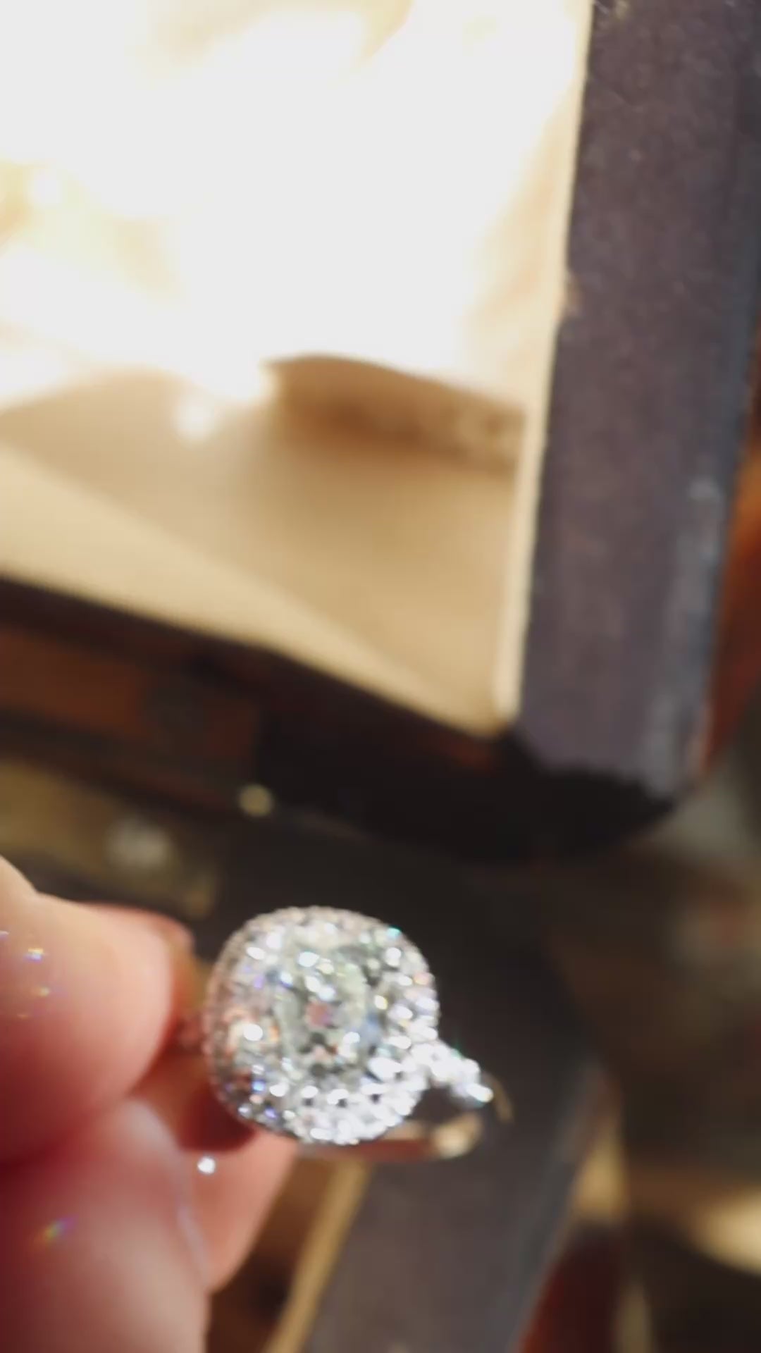 g-h-i color, vs clarity diamond in platinum setting