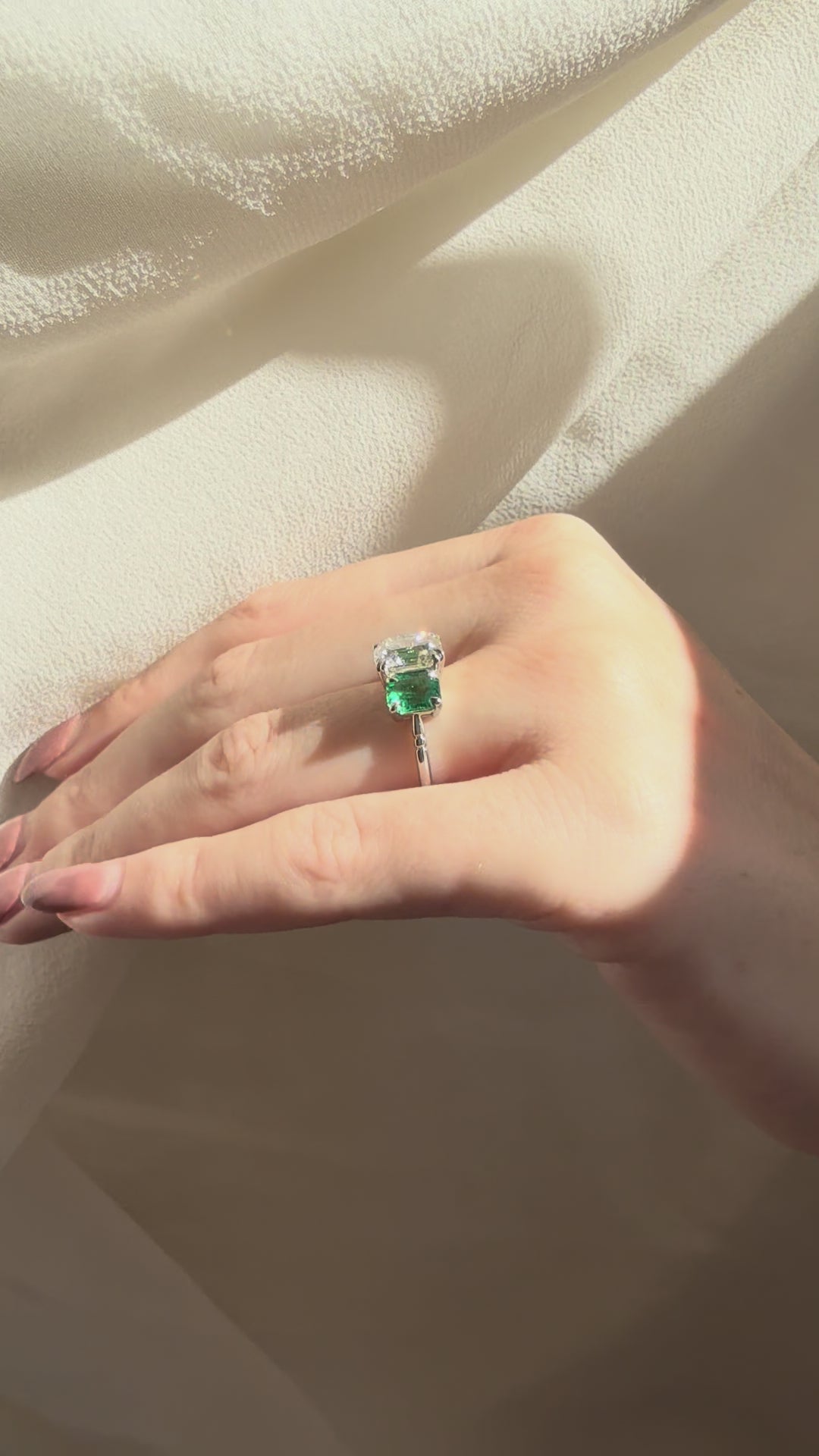 Step  cut diamond Rings