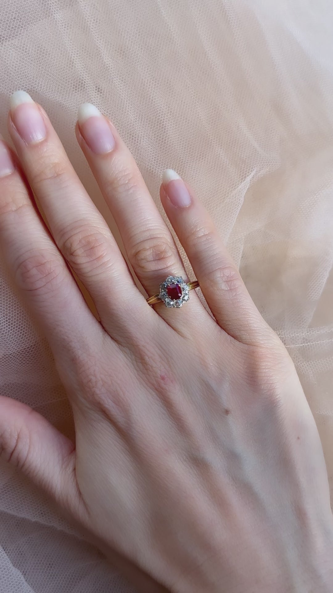 diamond in two-tone setting