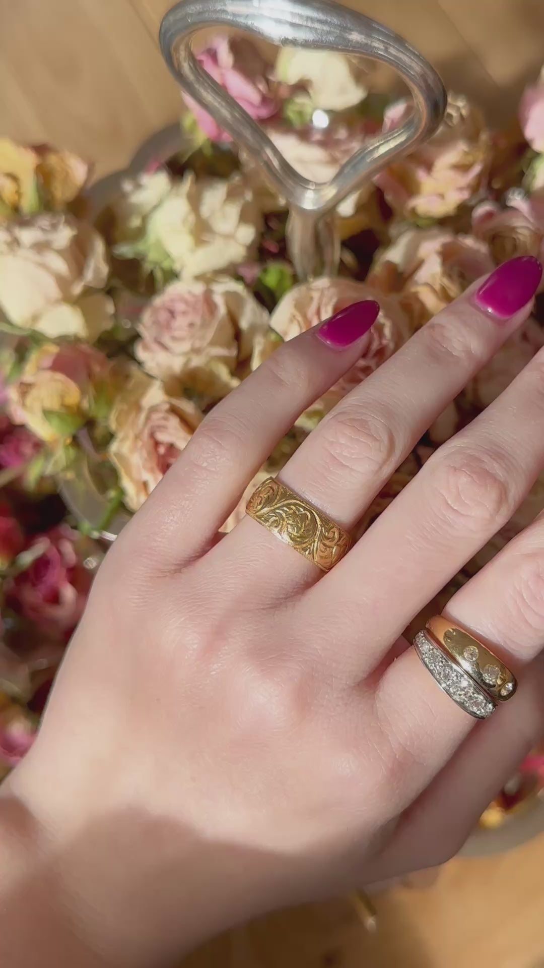 in yellow gold setting