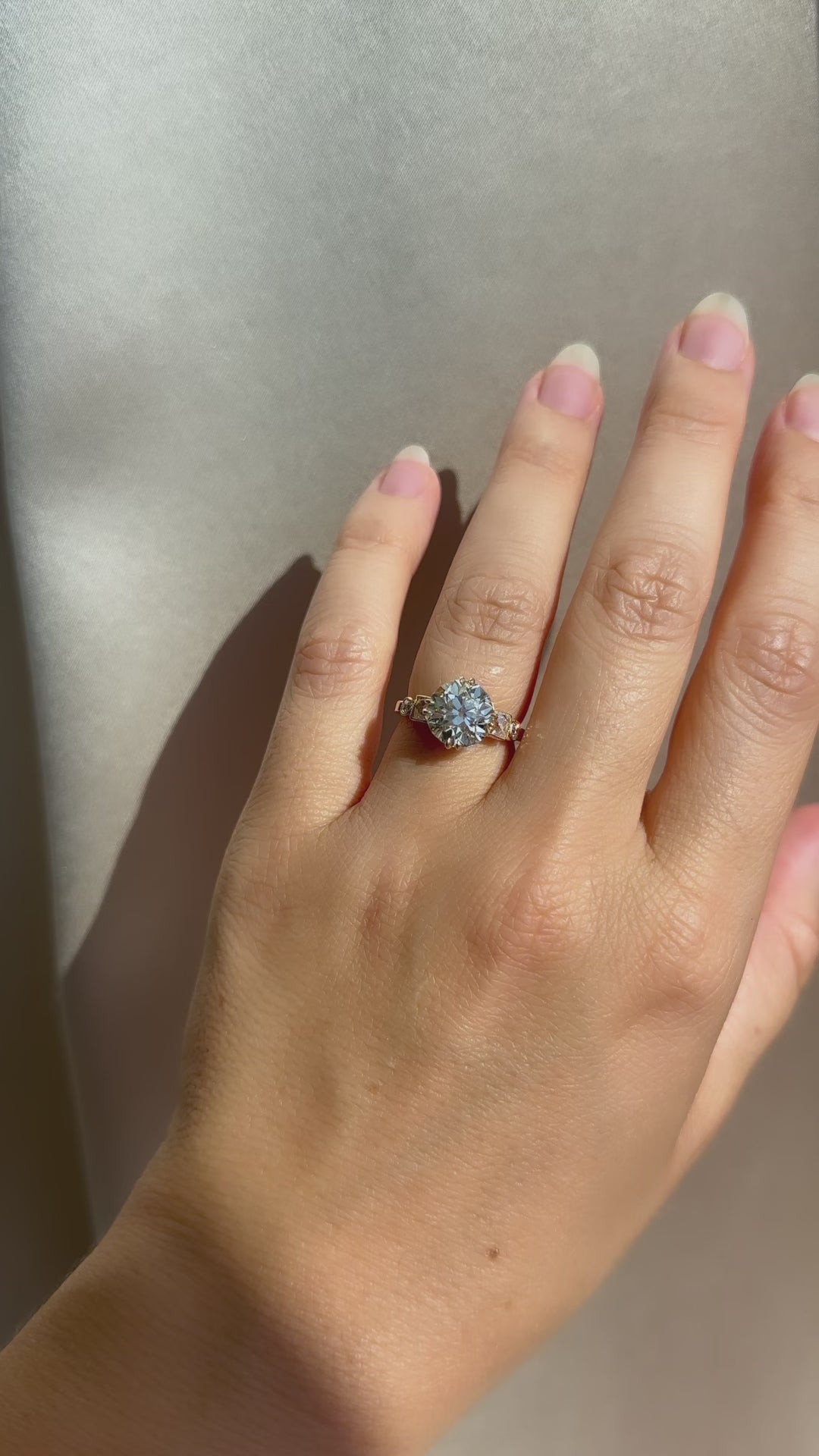 j-k-l color, vs clarity diamond in yellow gold setting