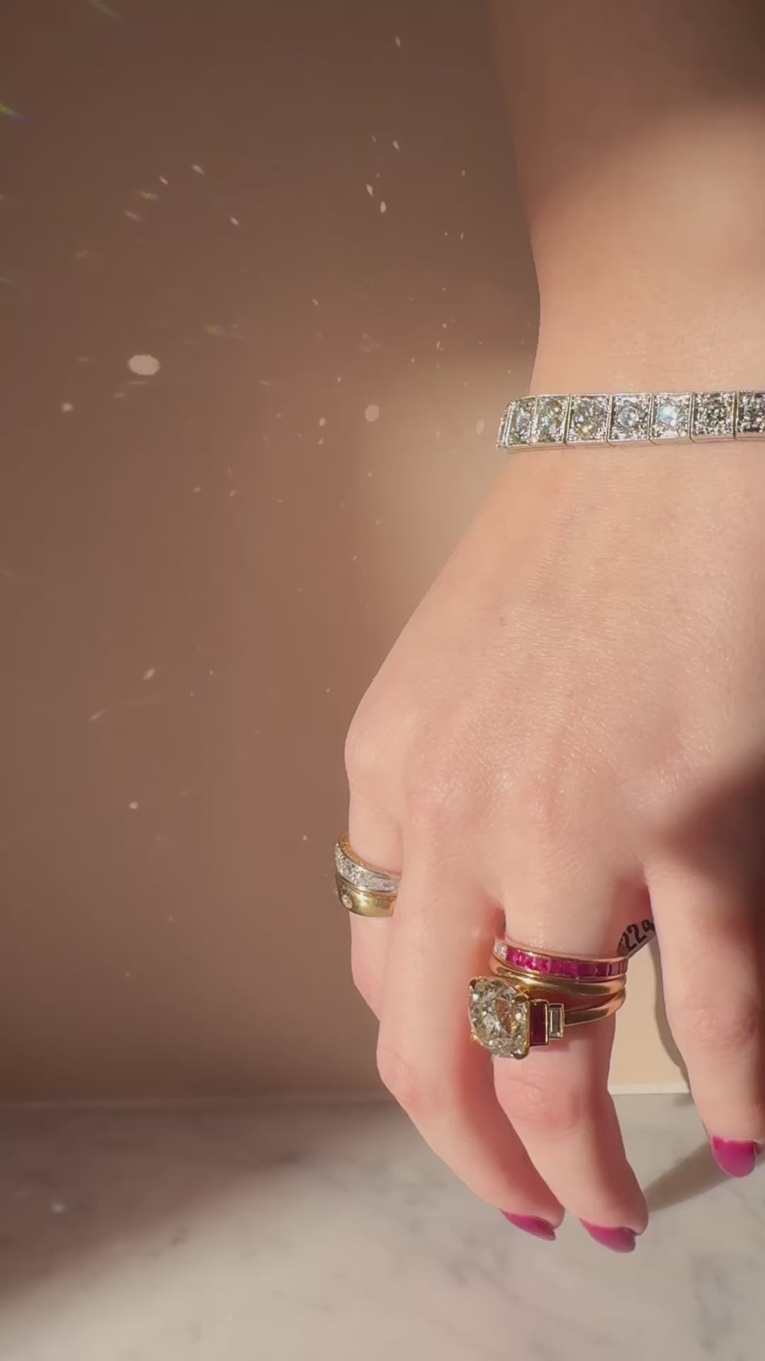 diamond in platinum setting