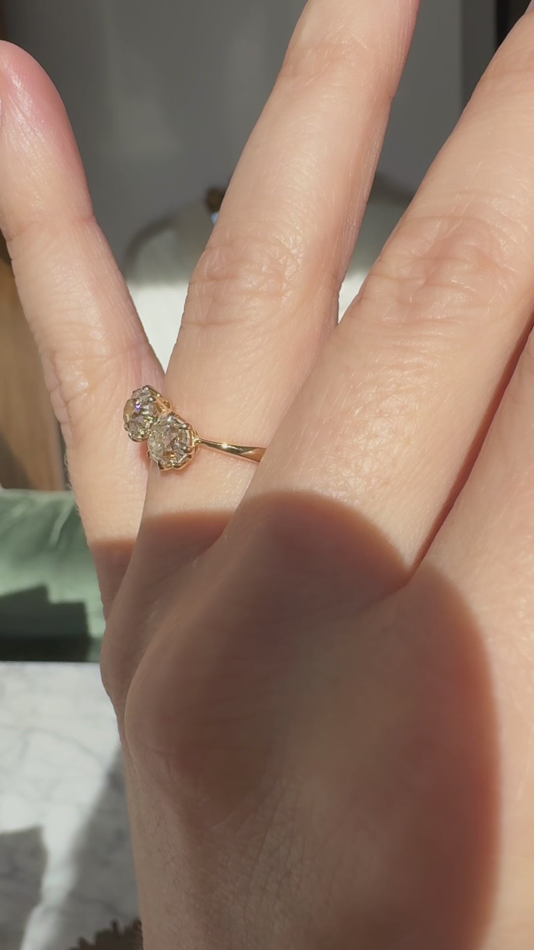 Solitaire Old European cut diamond Rings