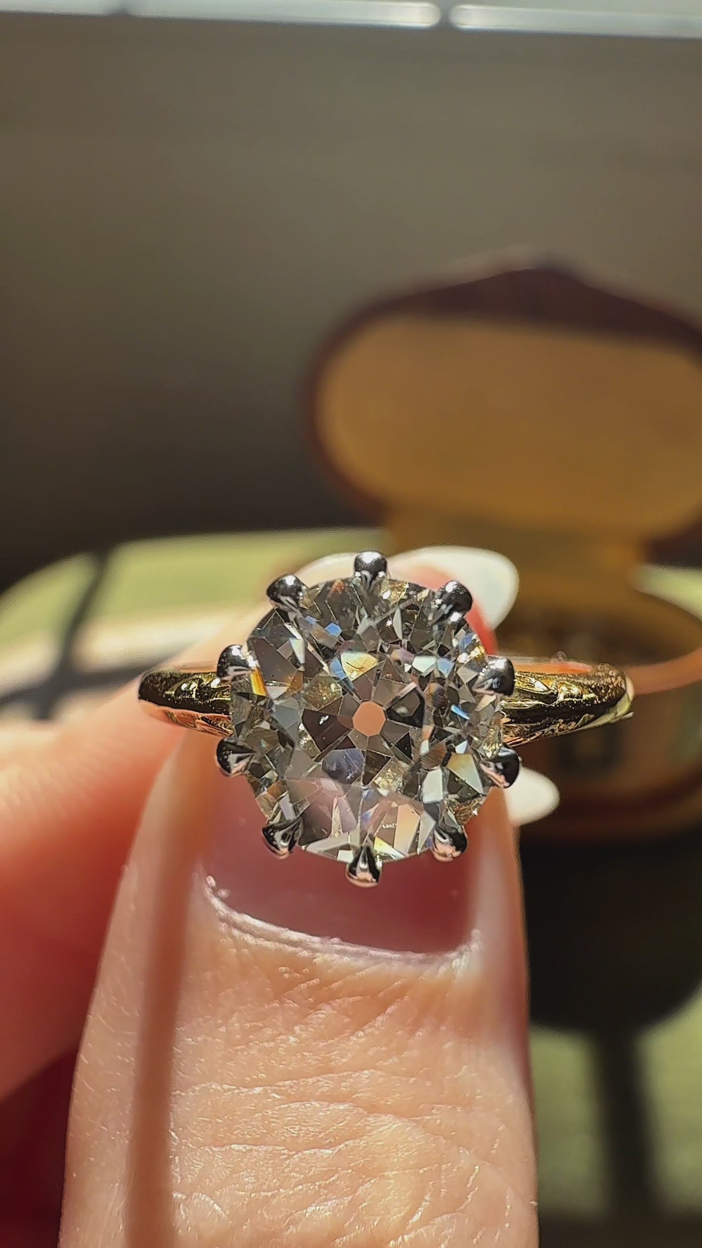  videos and images of vintage Rings-Old Mine cut diamond Rings
