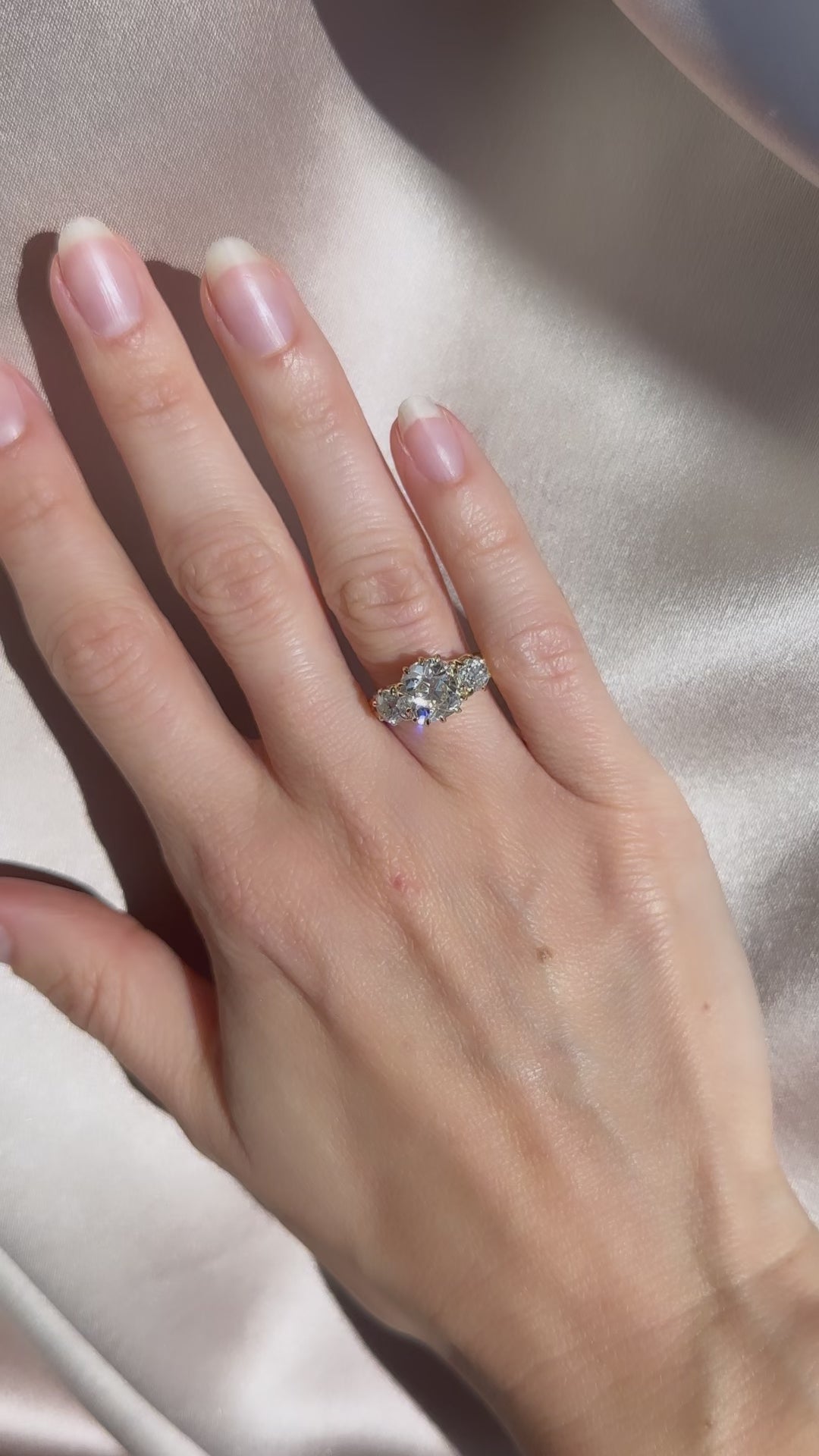 j-k-l color, vs clarity diamond in yellow gold setting