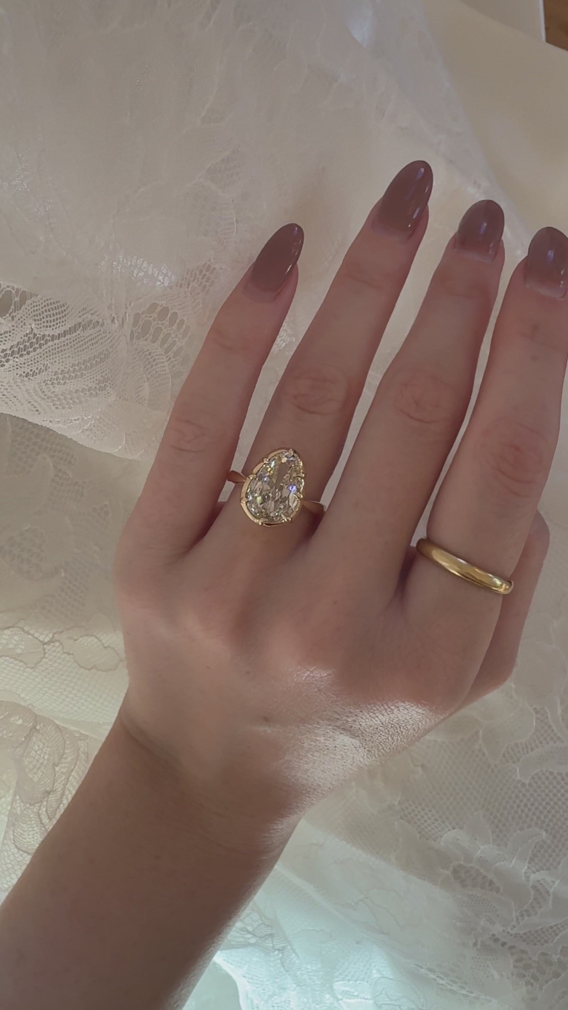 Pear cut diamond Rings