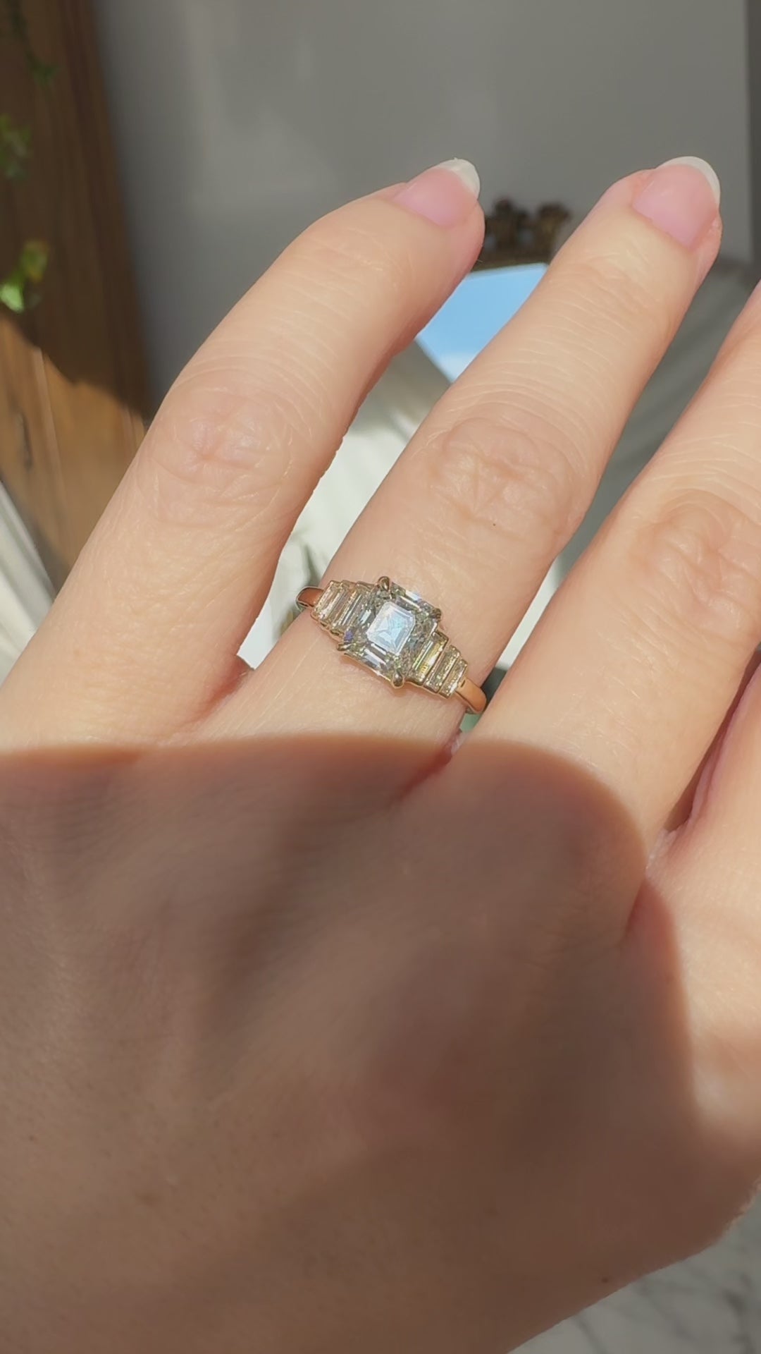 j-k-l color, vs clarity diamond in yellow gold setting