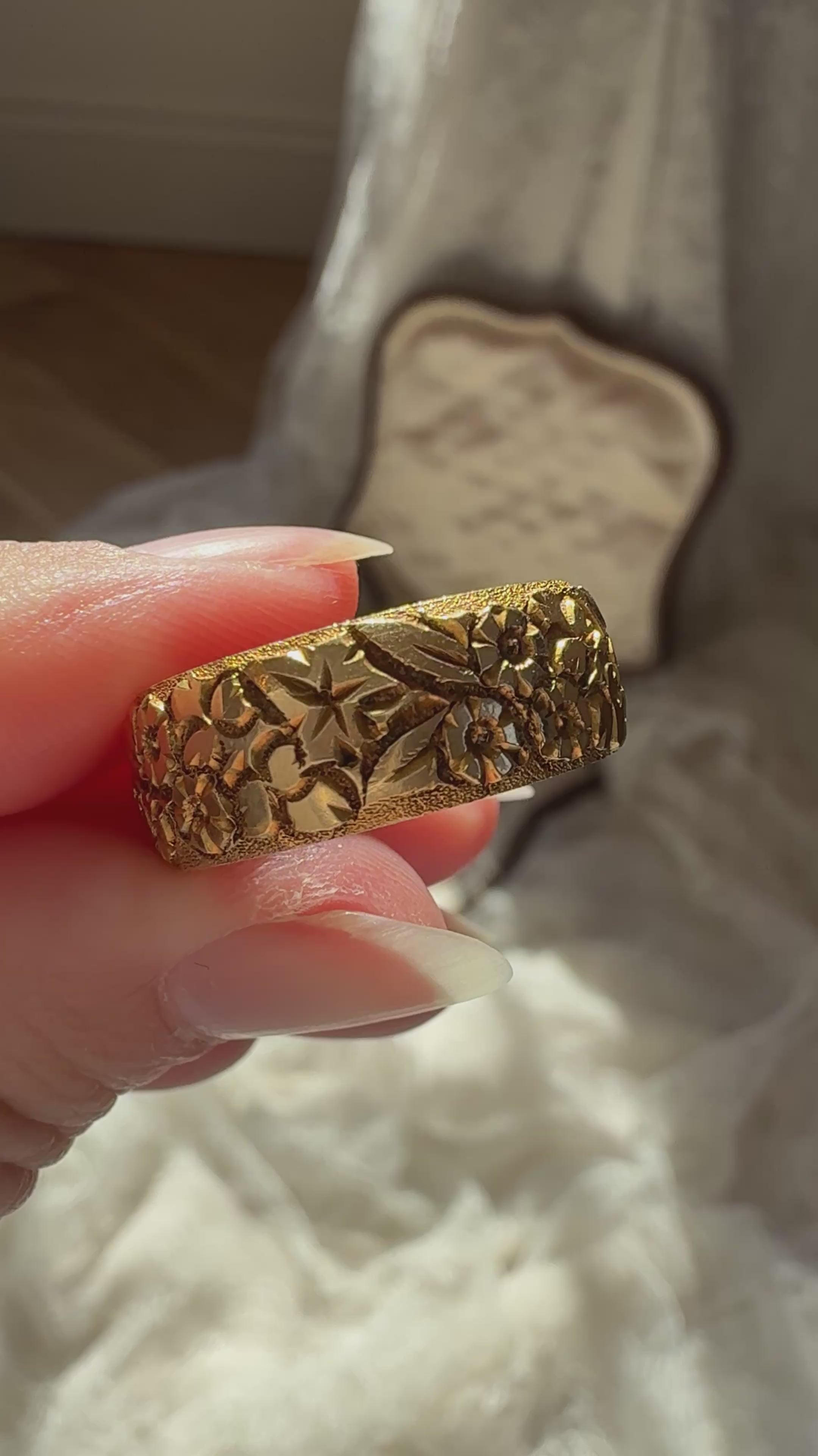 in yellow gold setting