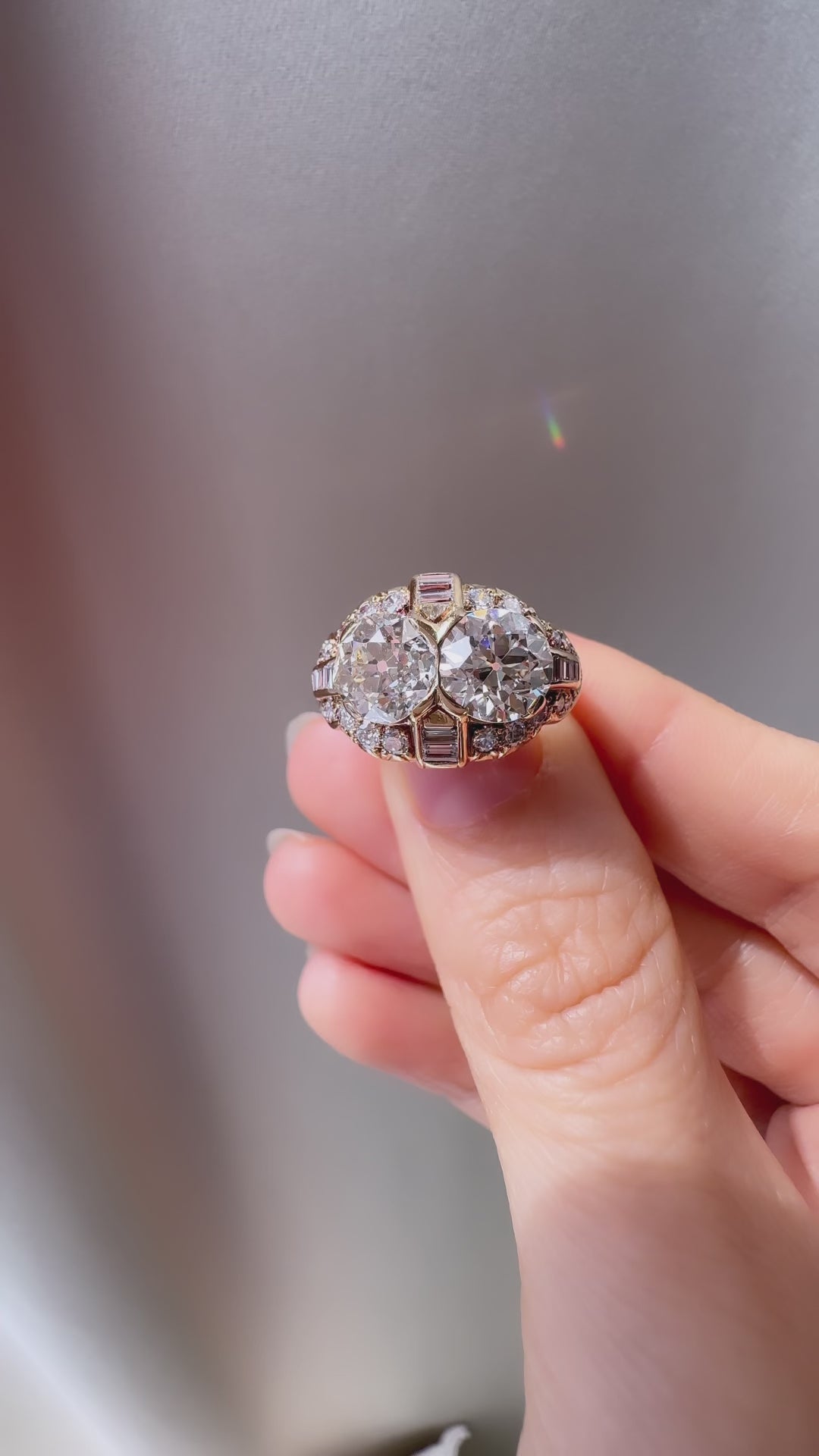 Old European cut diamond Rings