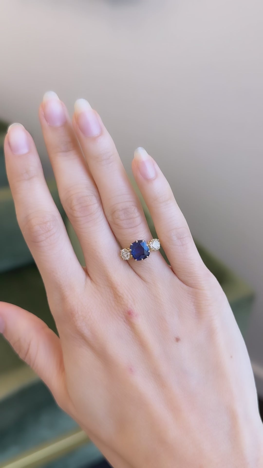 diamond in yellow gold setting