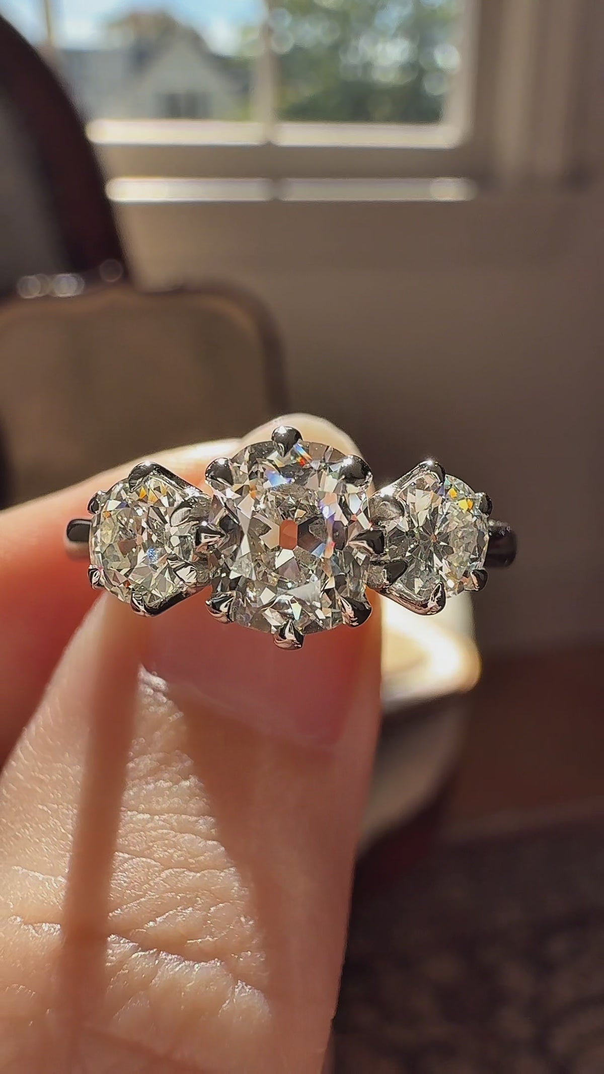 Old Mine cut diamond Engagement Rings