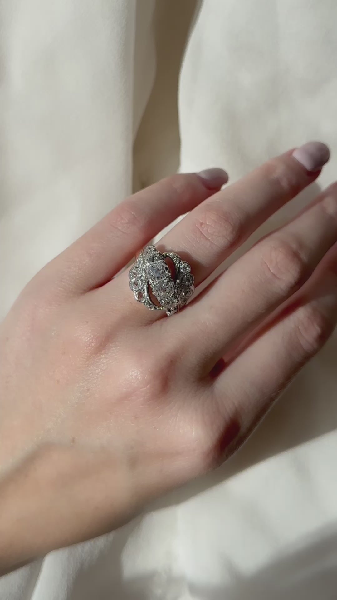 Solitaire Old Mine cut diamond Rings