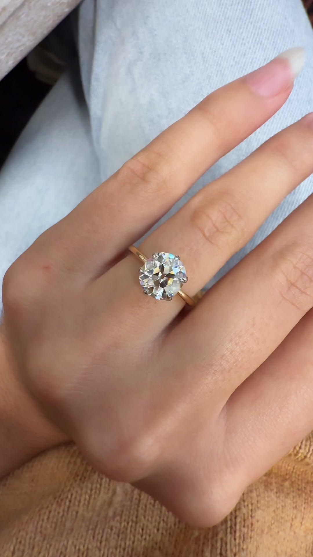  videos and images of vintage Rings-Old Mine cut diamond Rings