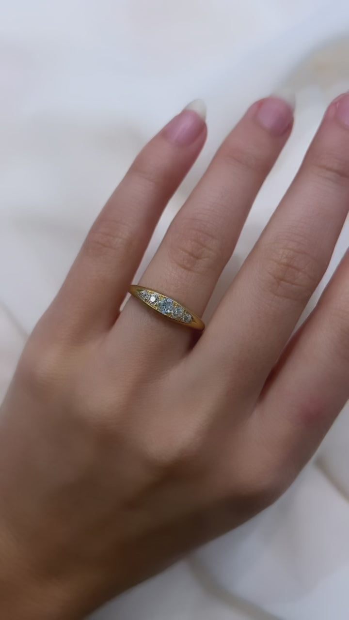 diamond in yellow gold setting