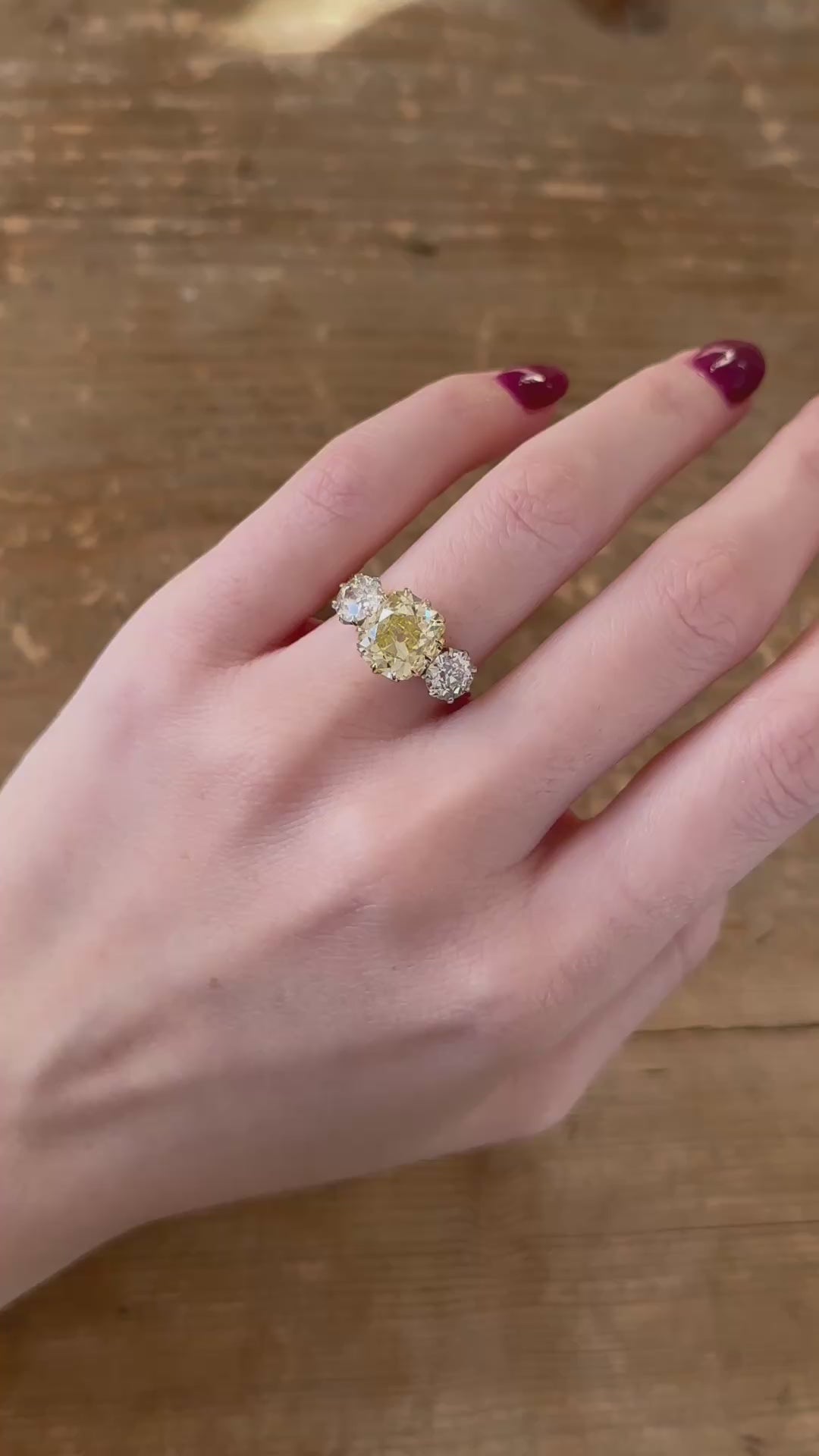 Solitaire Old Mine cut diamond Rings